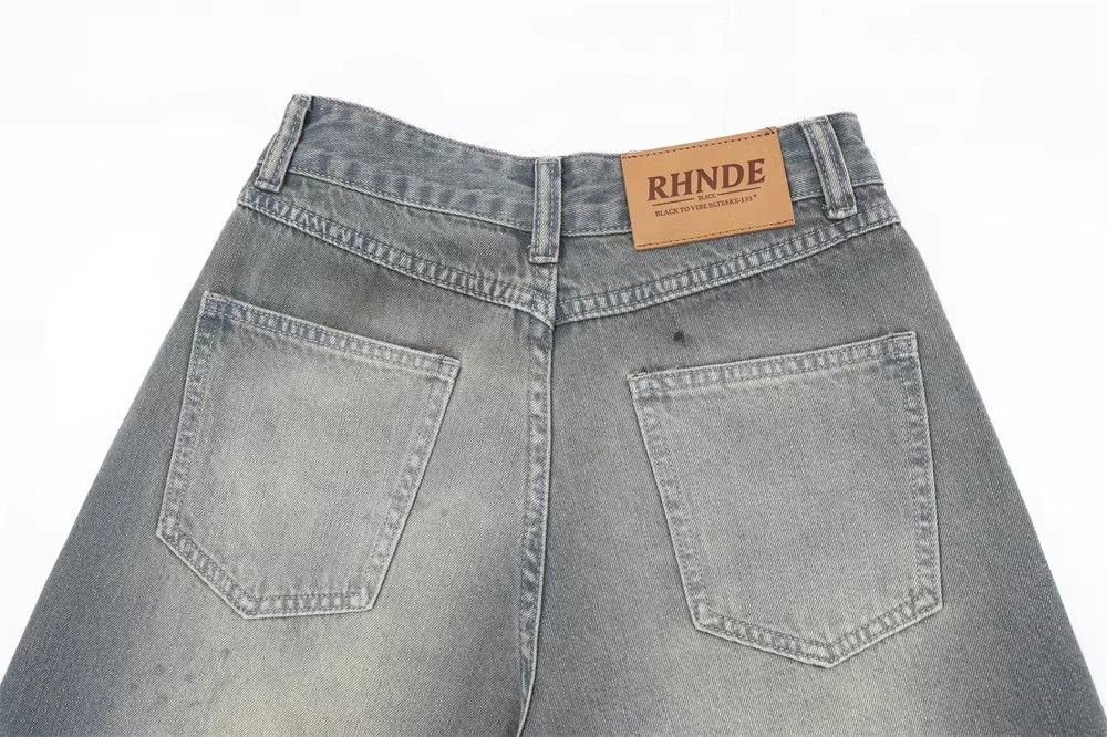 Japanese Brand × Jean Distressed washed straight leg loose casual denim shorts Size US 32 / EU 48 - 5 Thumbnail