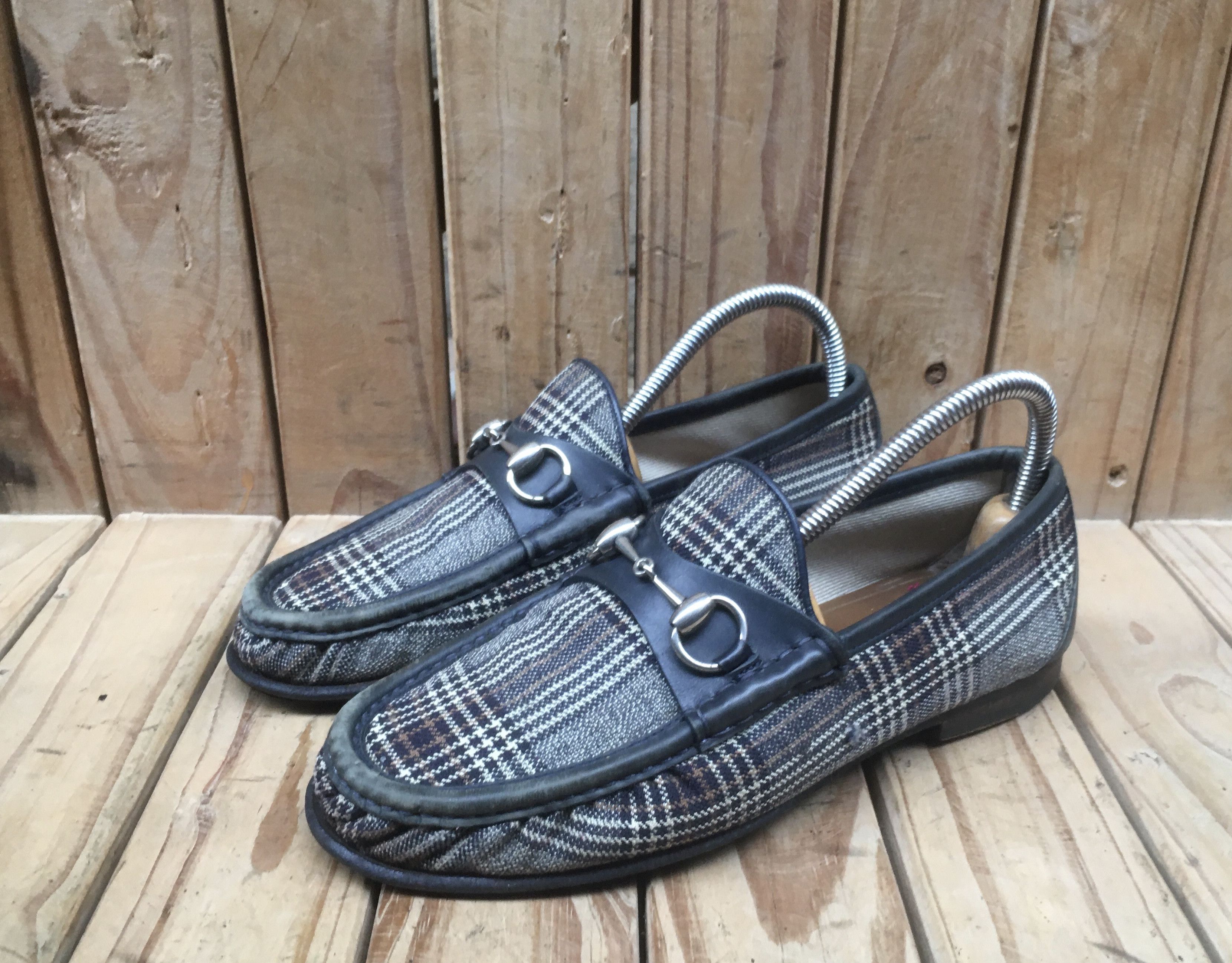 Gucci VTG 1953 Gucci blue checked denim loafers UK 6 Size US 6.5 / EU 39-40 - 2 Thumbnail