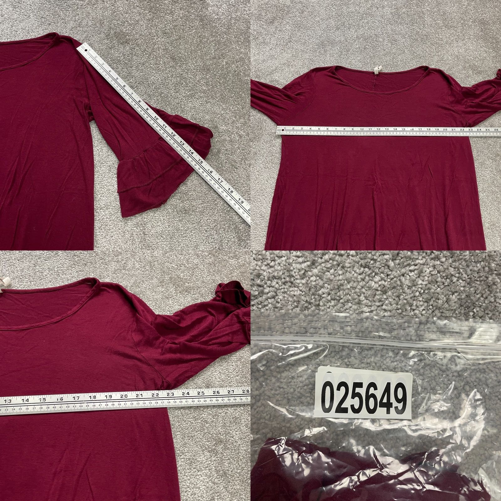 Vintage Simply Irresistible Blouse Women XL Red Half Sleeve Ruffles Round Neck Casual Size XL / US 12-14 / IT 48-50 - 8 Thumbnail