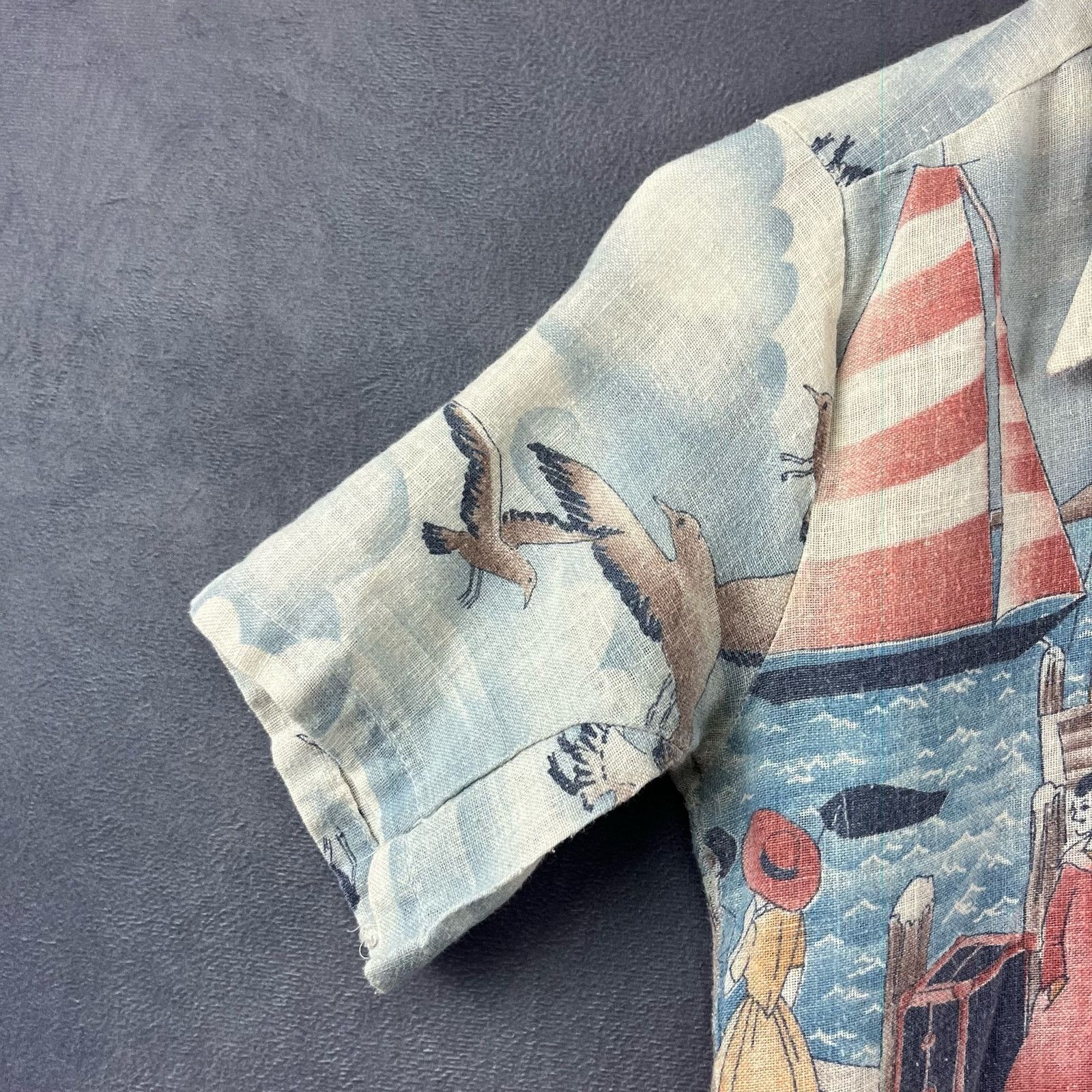 Other Vintage Kaynee Shirt All Over Print Knit Late 1800's Scenery Size US XS / EU 42 / 0 - 4 Thumbnail