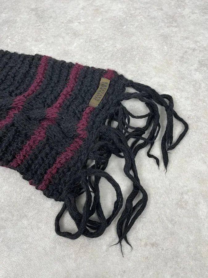 Jean Paul Gaultier 2000s Jean Paul Gaultier Black Wool Scarf Size ONE SIZE - 6 Thumbnail