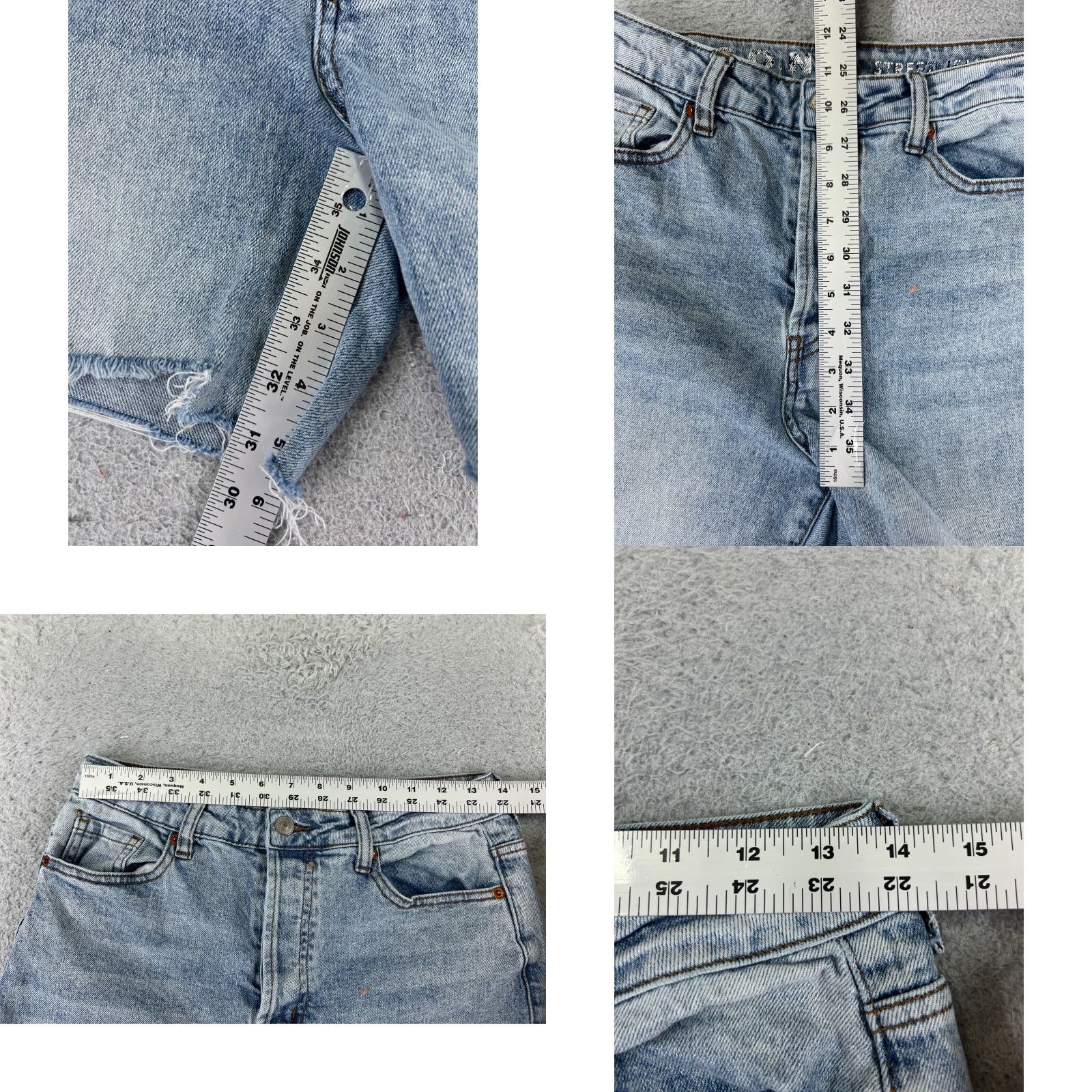Vintage Song Shorts Womens Denim Short 26x6 Blue 7 High Rise Button Fly Cut-Off Cotton Street Casual 90s Womens Shoes? Size 28" / US 6 / IT 42 - 8 Thumbnail