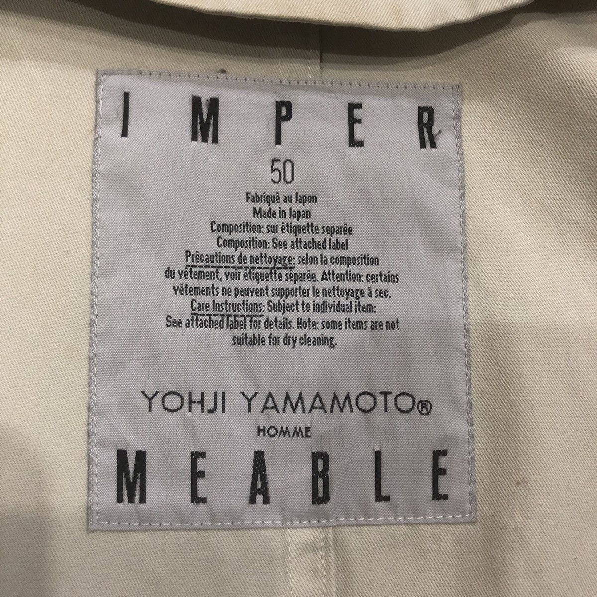 Yohji Yamamoto Yohji Yamamoto Imper Meable Light Trench Coat Size US L / EU 52-54 / 3 - 11 Thumbnail
