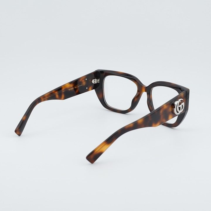 Gucci Gucci GG1952O 002 Eyeglasses Havana 51mm Square Frame Size ONE SIZE - 3 Thumbnail