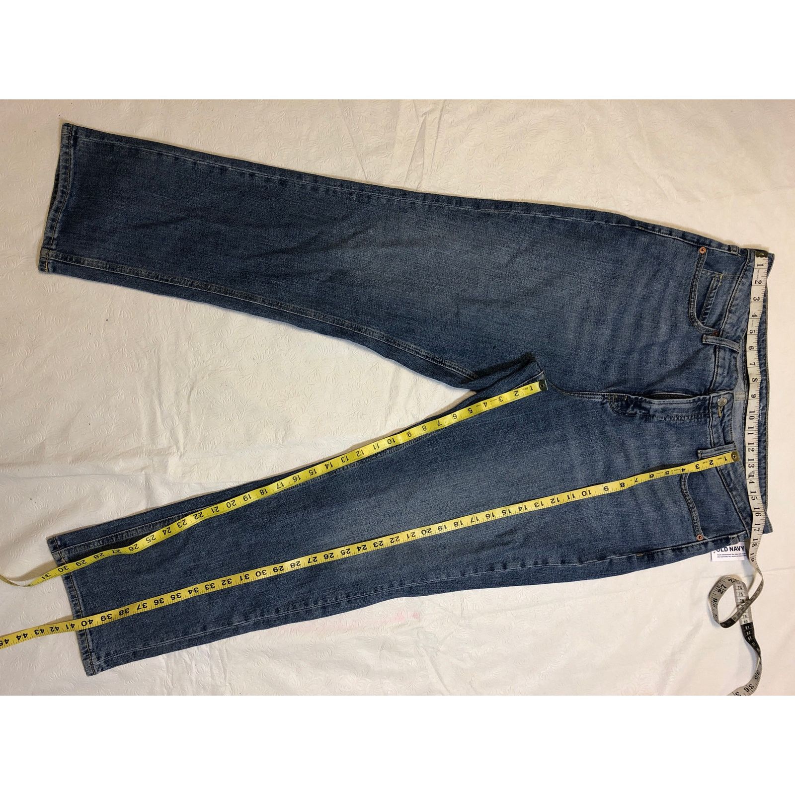 Old Navy Women's Old Navy extra high rise straight blue jeans Size 36" / US 14 / IT 50 - 3 Thumbnail