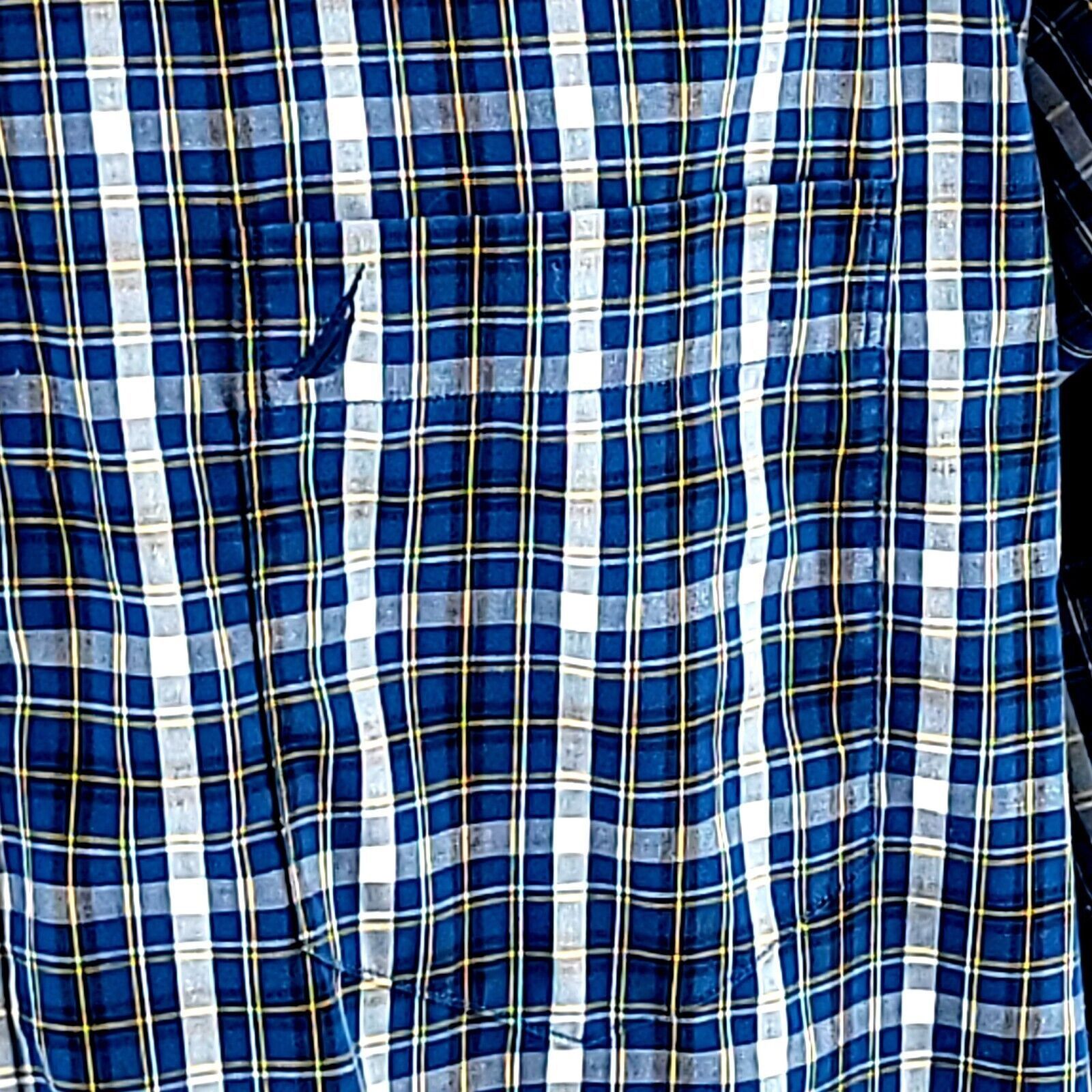 Nautica Nautica Wrinkle Resistant Blue Yellow Plaid XL Cotton Collar Size US XL / EU 56 / 4 - 2 Thumbnail