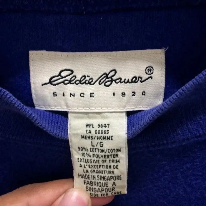 Eddie Bauer × Vintage Eddie Bauer Big Logo Sweatshirt Size US L / EU 52-54 / 3 - 3 Thumbnail