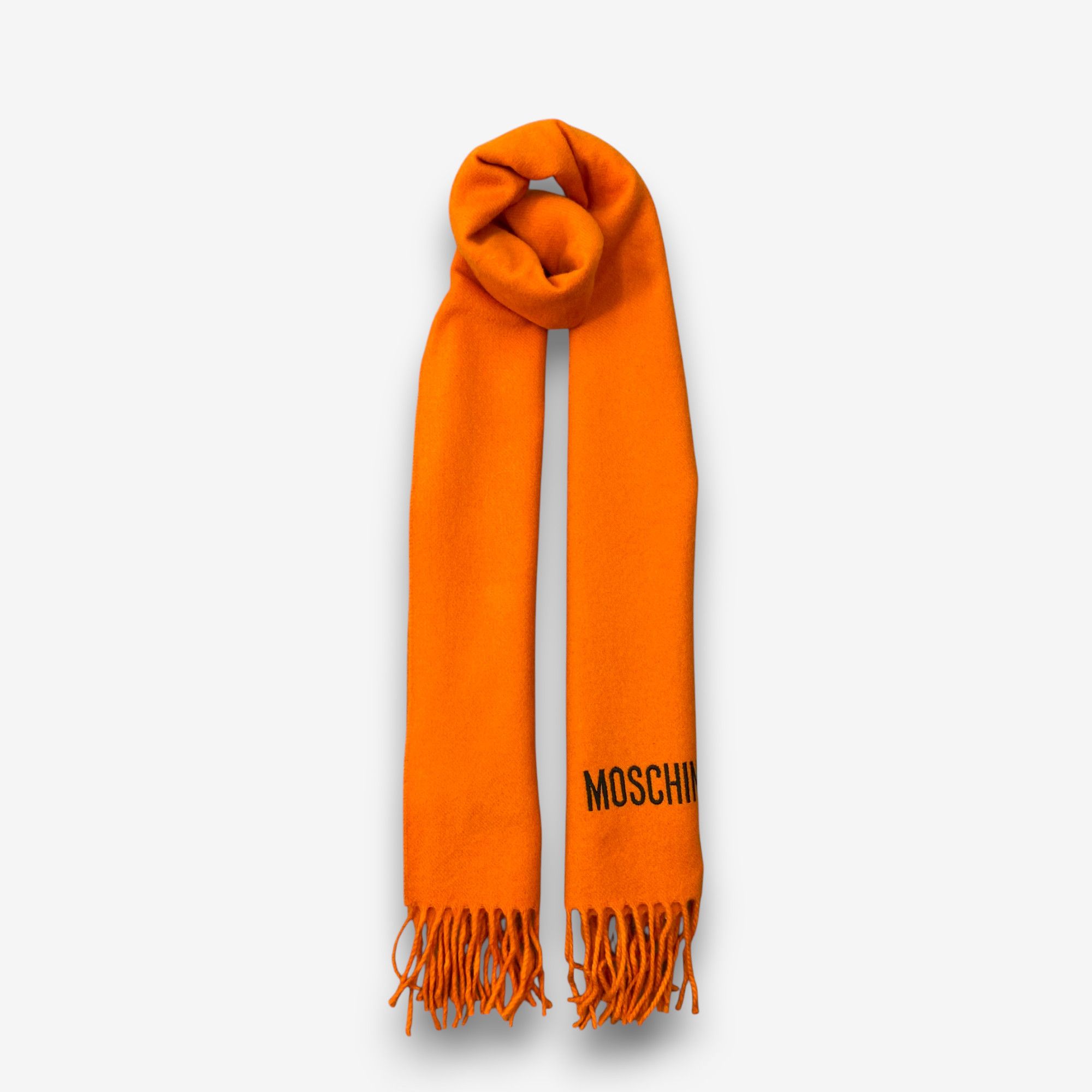 Moschino Vintage Moschino Scarf Muffler Wool Winter Fringe Scarves Size ONE SIZE - 1 Thumbnail