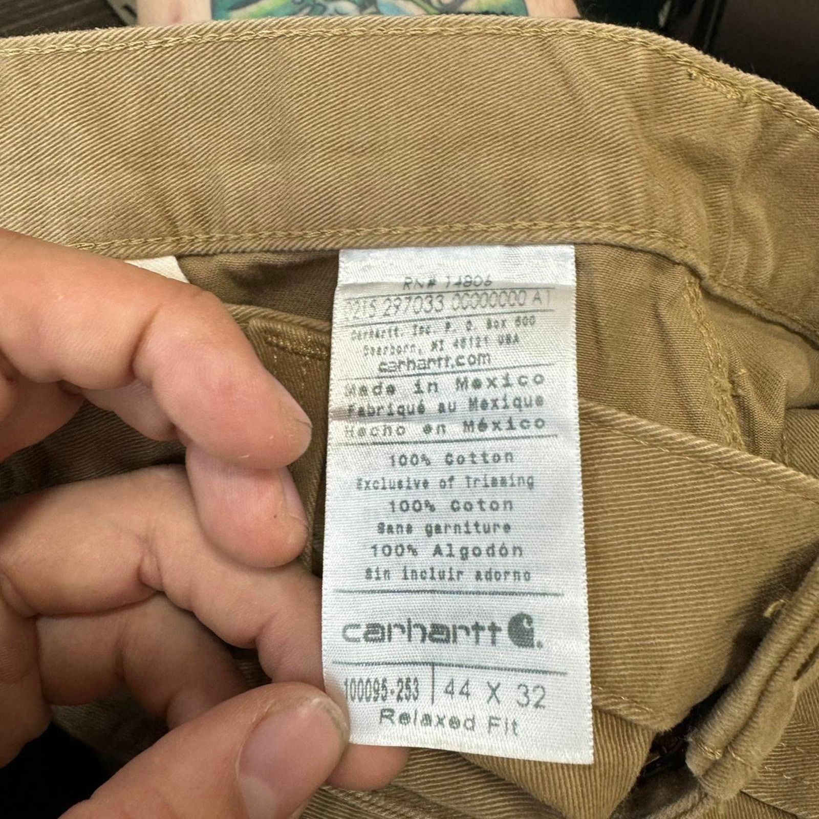 Carhartt Tan baggy Carhartt straight leg workwear casual trousers Size US 44 / EU 60 - 7 Thumbnail