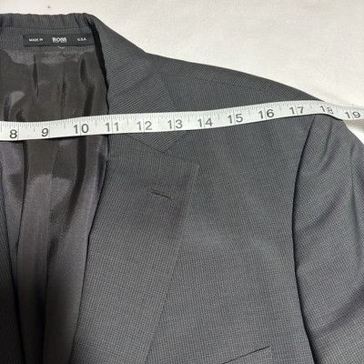 Hugo Boss Hugo Boss Gray Suit 40R Paolini Movio Wool Blazer Dress Pant Size 40R - 14 Thumbnail