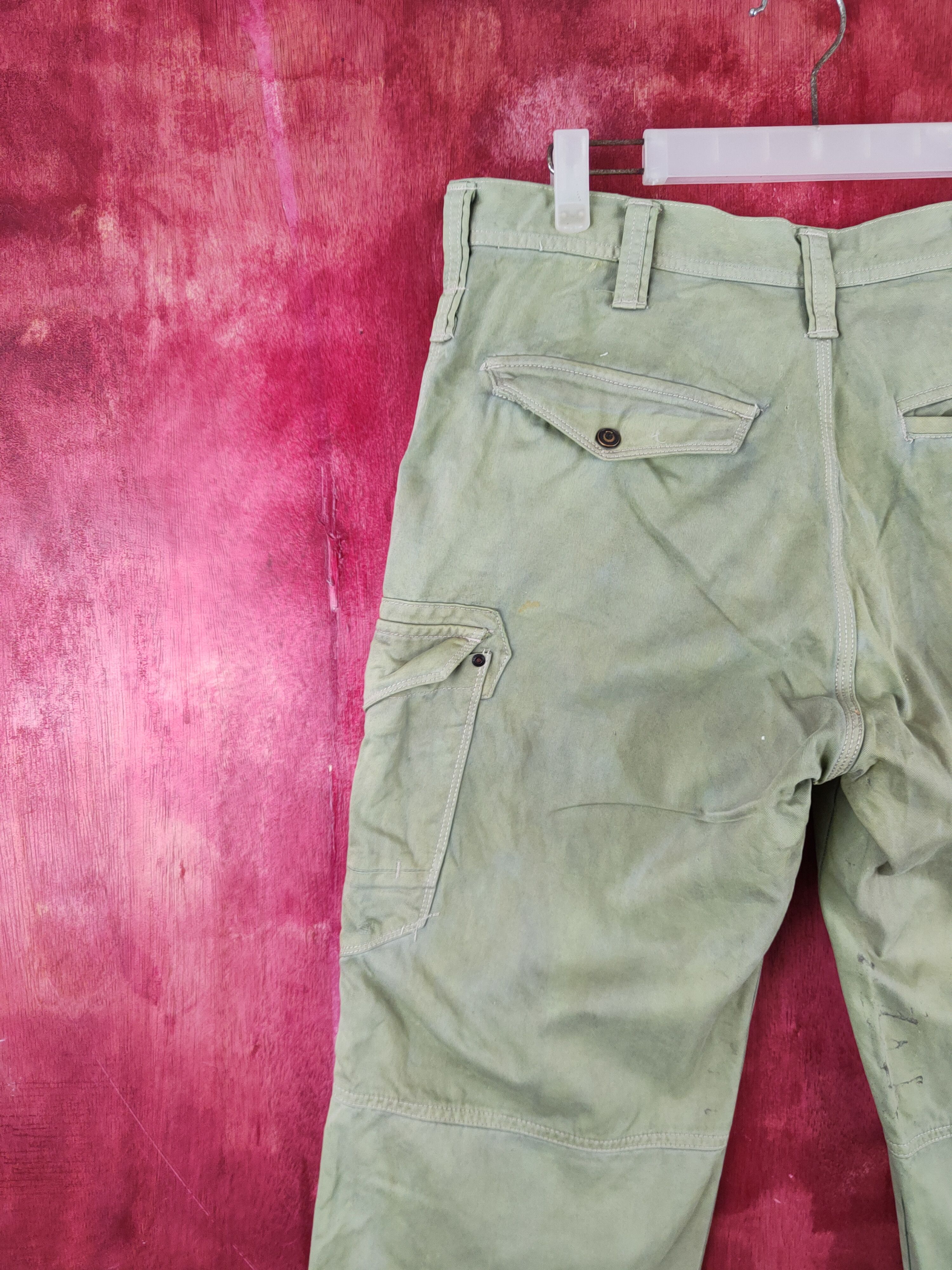 Japanese Brand Evenriver Green Faded Multipocket Cargo Pants #S2121 Size US 34 / EU 50 - 8 Thumbnail