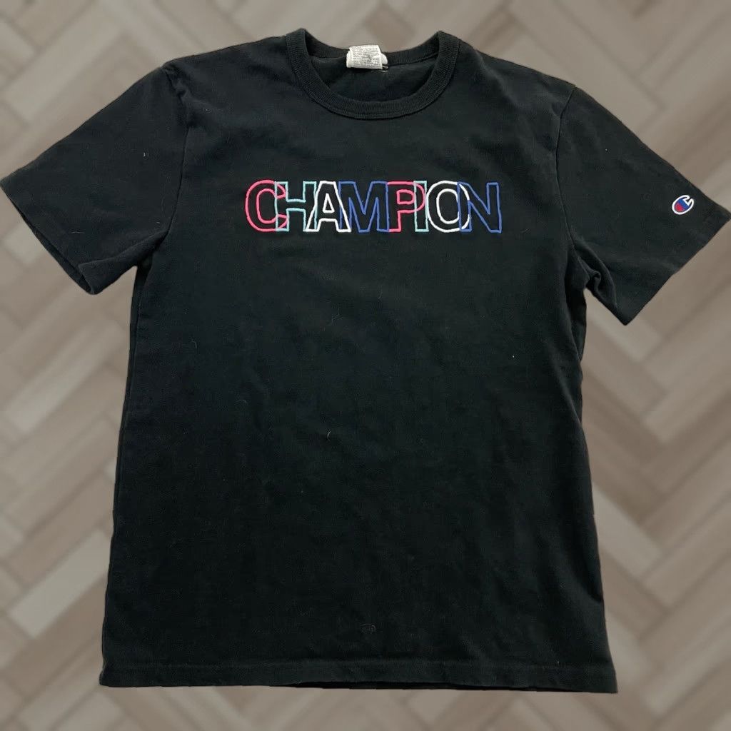 Champion Champion Shirt Men Small Black Embroidered Spellout Short Sleeve T-Shirt Size US S / EU 44-46 / 1 - 1 Thumbnail