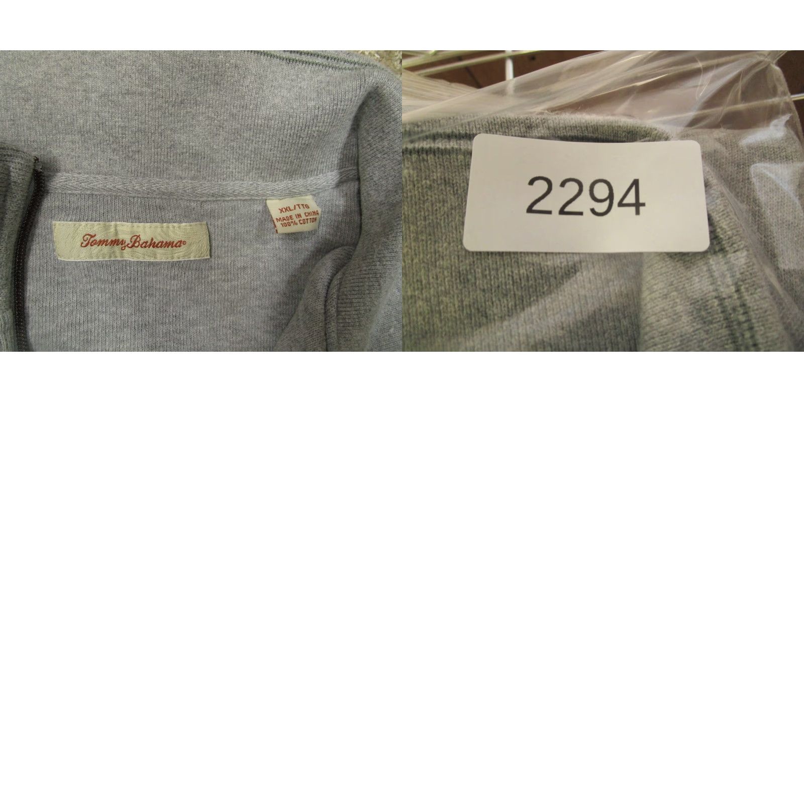 Tommy Bahama Tommy Bahama Sweatshirt Men 2XL Gray Pullover Zip Mock Neck Logo Casual Knit Cotton Size US XXL / EU 58 / 5 - 8 Thumbnail