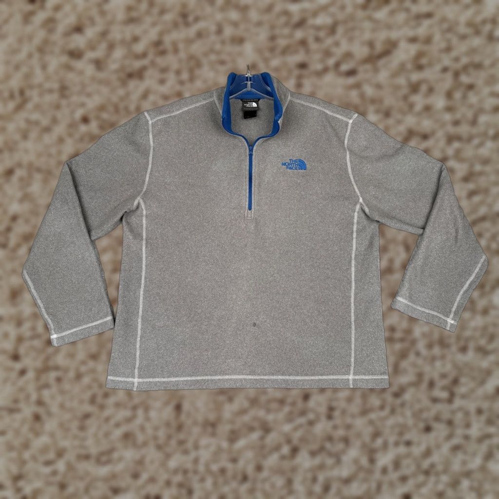The North Face The North Face Pullover Mens M Gray Fleece Quarter Zip Hiking Outdoor Shirt Size US M / EU 48-50 / 2 - 1 Thumbnail