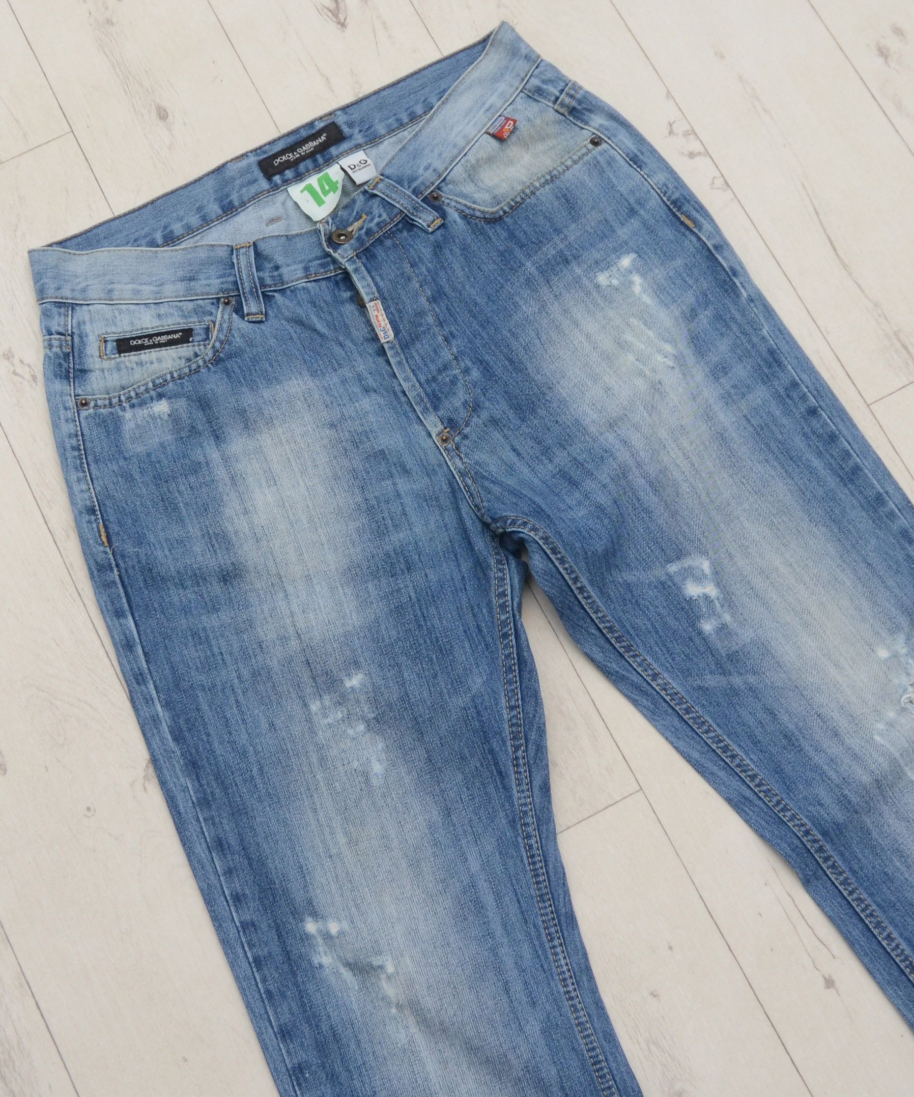 Dolce & Gabbana × Vintage Vintage Dolce & Gabbana 14 Distressed Denim Jeans Size US 34 / EU 50 - 3 Thumbnail