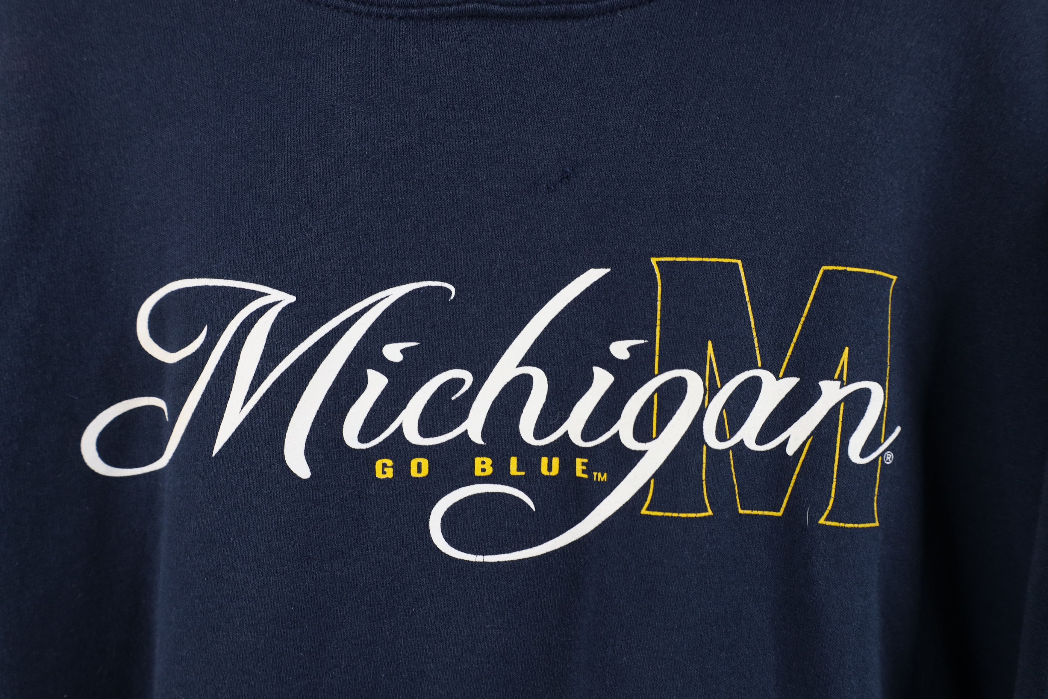 Vintage Vintage Spell Out Script University of Michigan Hoodie Size US M / EU 48-50 / 2 - 4 Thumbnail