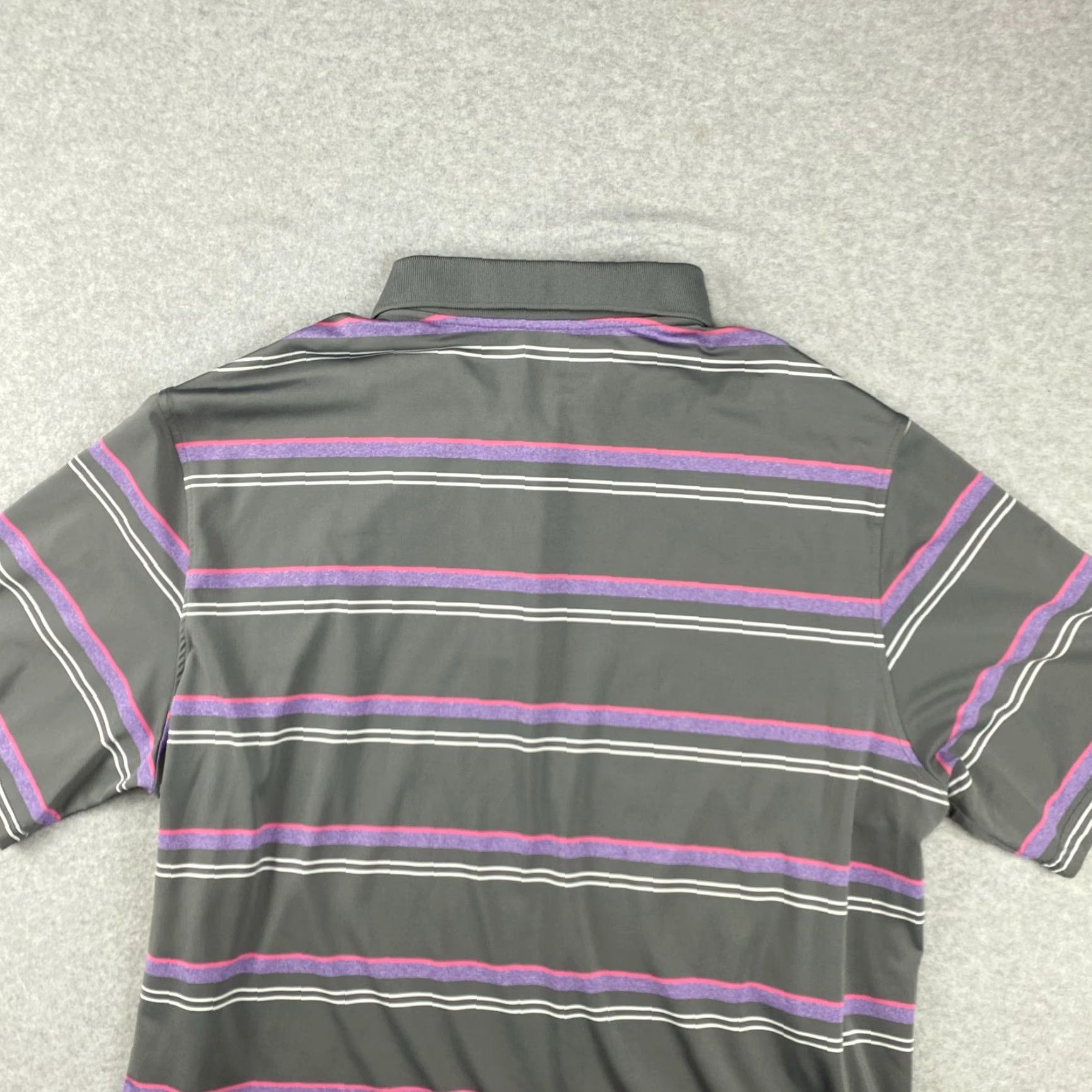 Reebok VINTAGE Reebok Polo Shirt Mens 2XL Gray Striped Short Sleeve Pullover Golf Shirt Size US XXL / EU 58 / 5 - 5 Thumbnail