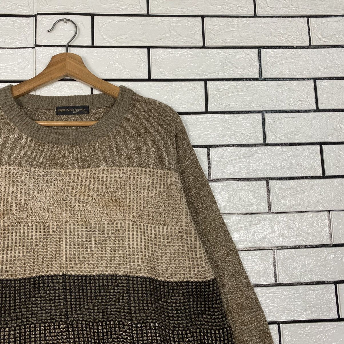 Japanese Brand 📌Vintage Knit Sweatshirt Patrizio Francessa Striped Size US L / EU 52-54 / 3 - 7 Thumbnail