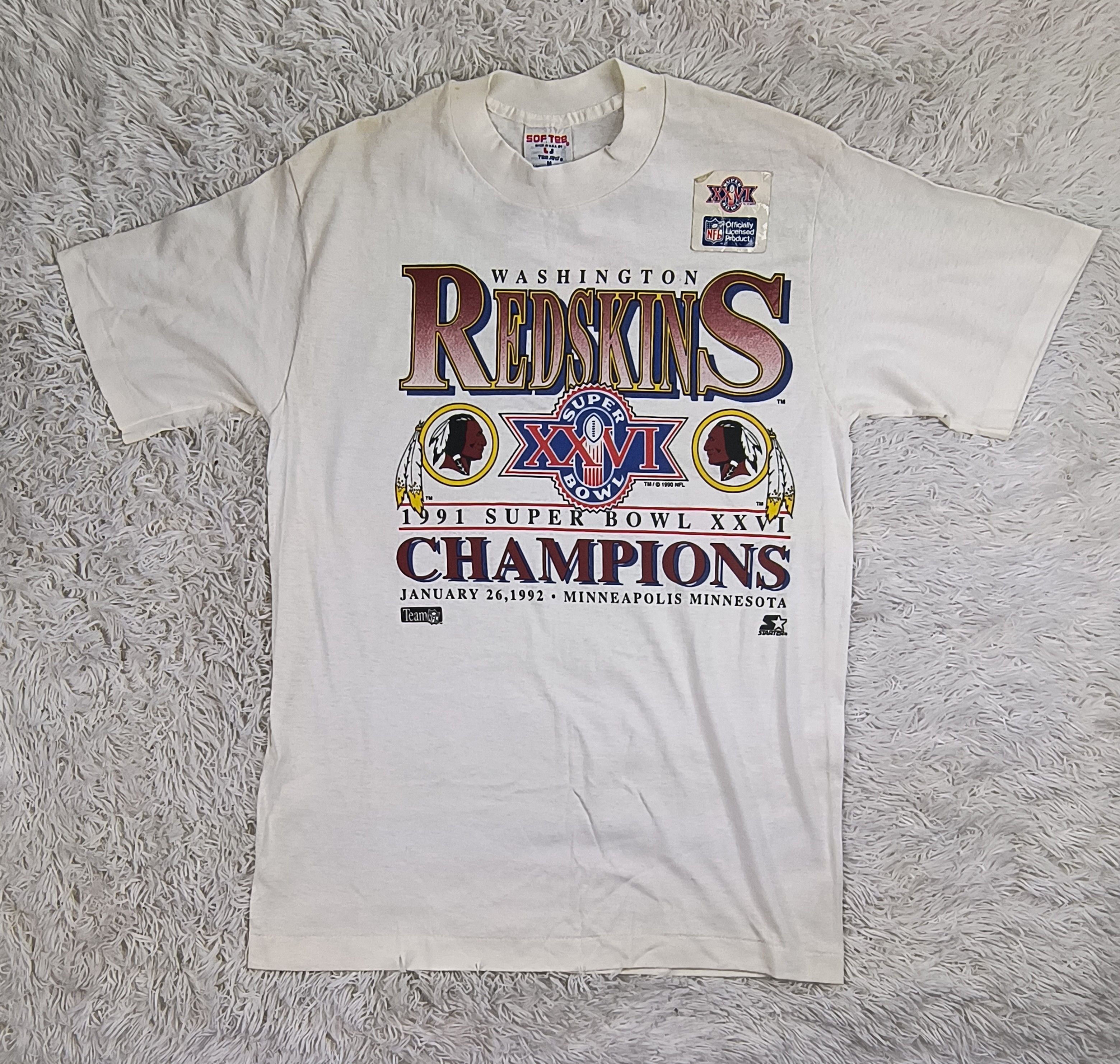 NFL Vintage NFL Washington Redskins SB XXVI champions 1992 tee Size US M / EU 48-50 / 2 - 2 Thumbnail