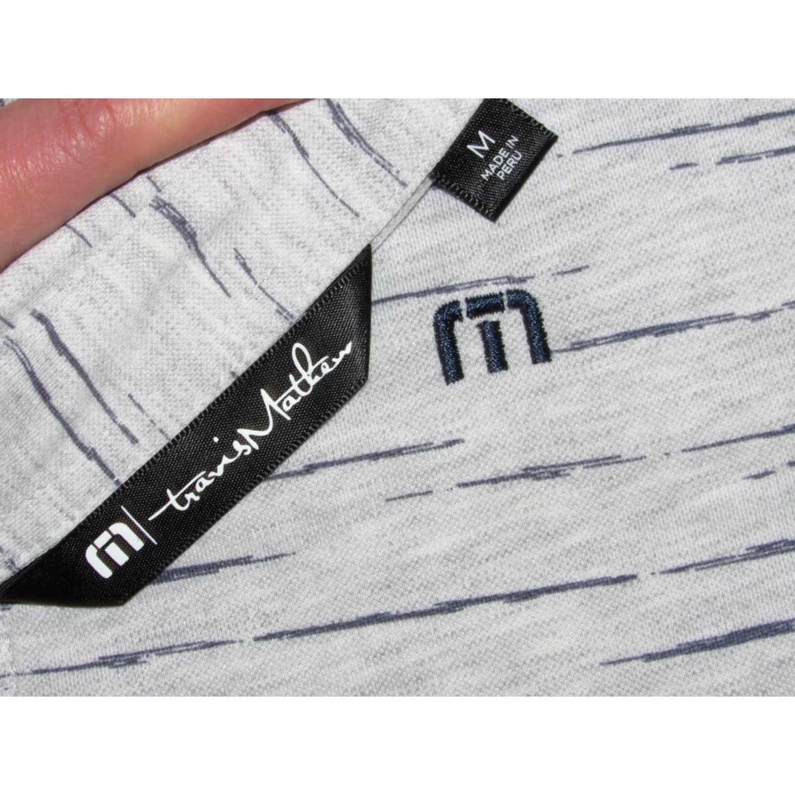 TravisMathew TRAVIS MATHEW Grey Printed Short Sleeve Polo Shirt M Mens Polo Shirt Size US M / EU 48-50 / 2 - 4 Thumbnail