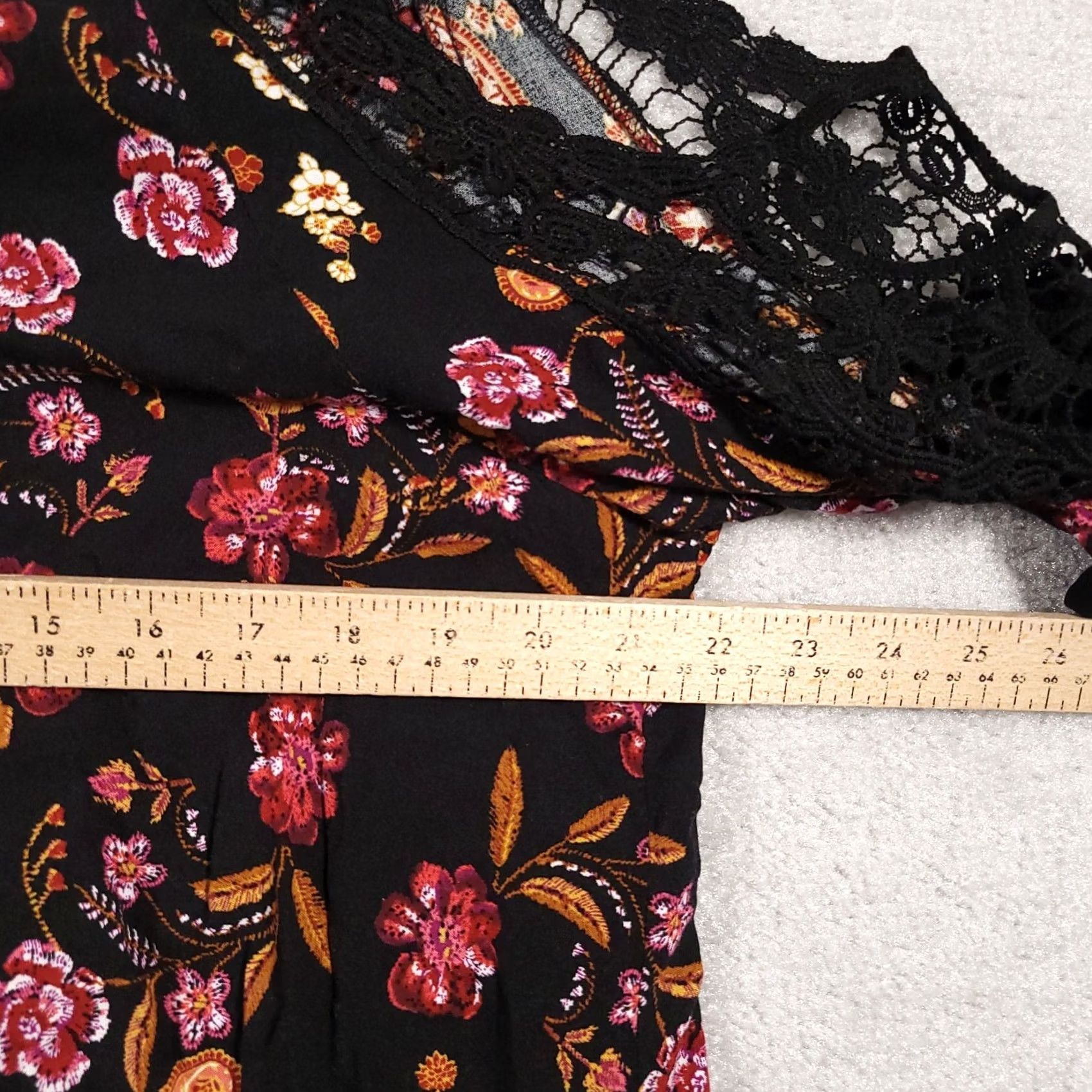 Vintage Cato Shirt Women's 18/20W Paisley Boho Blouse 3/4 Sleeve Crochet Cold Shoulder Size 3XL / US 20-22 - 7 Thumbnail