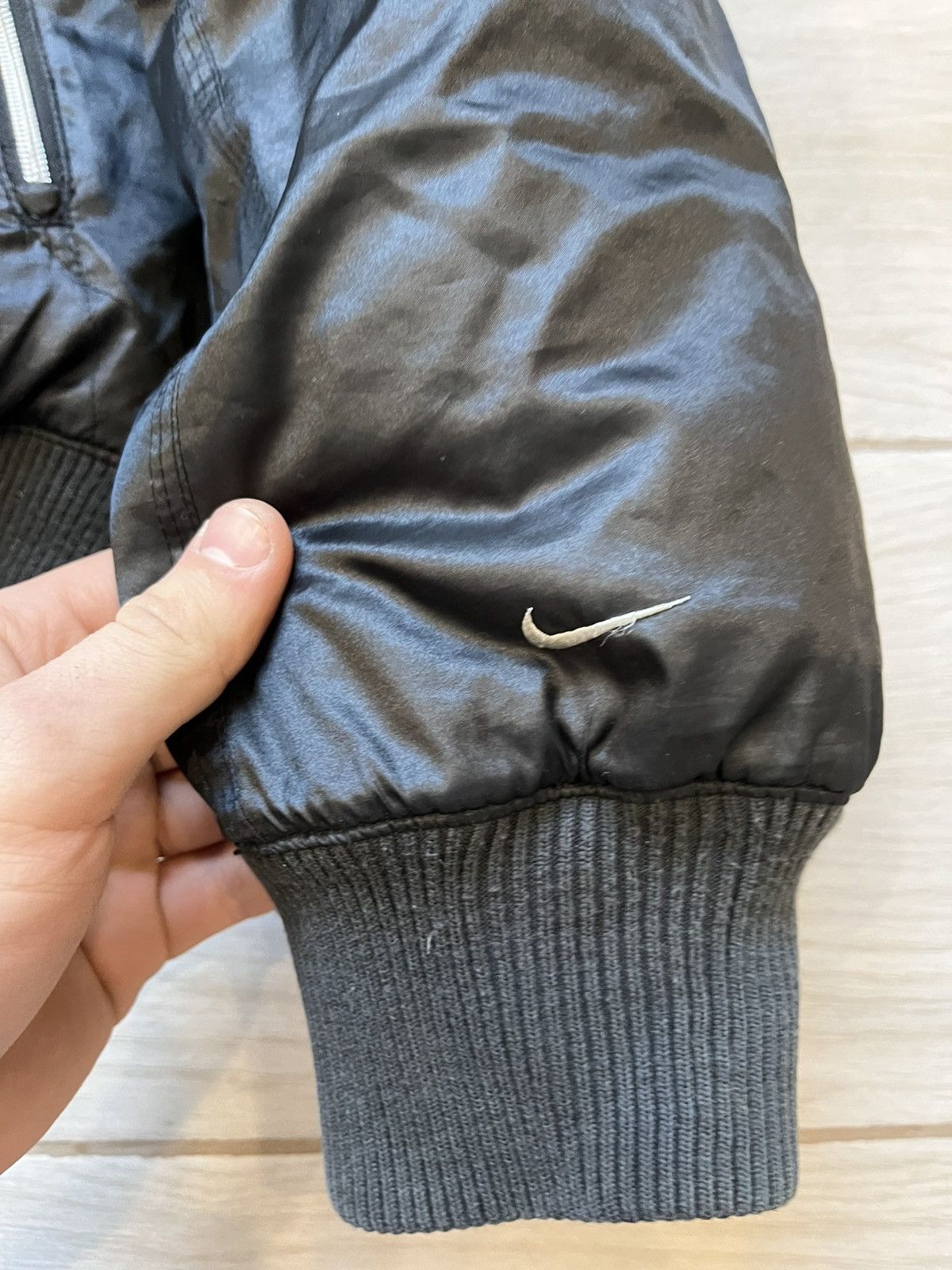 Nike × Vintage Rare Vintage Nike down jacket bomber black opium Alaska Size XL / US 12-14 / IT 48-50 - 8 Thumbnail