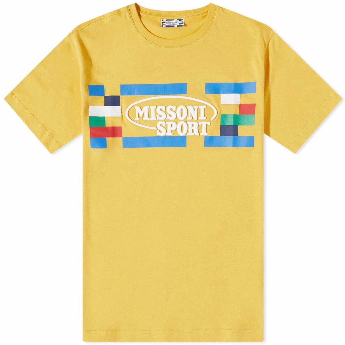 Missoni o1y0225 Logo Crewneck T-Shirt in Yellow Size US XXL / EU 58 / 5 - 1 Thumbnail