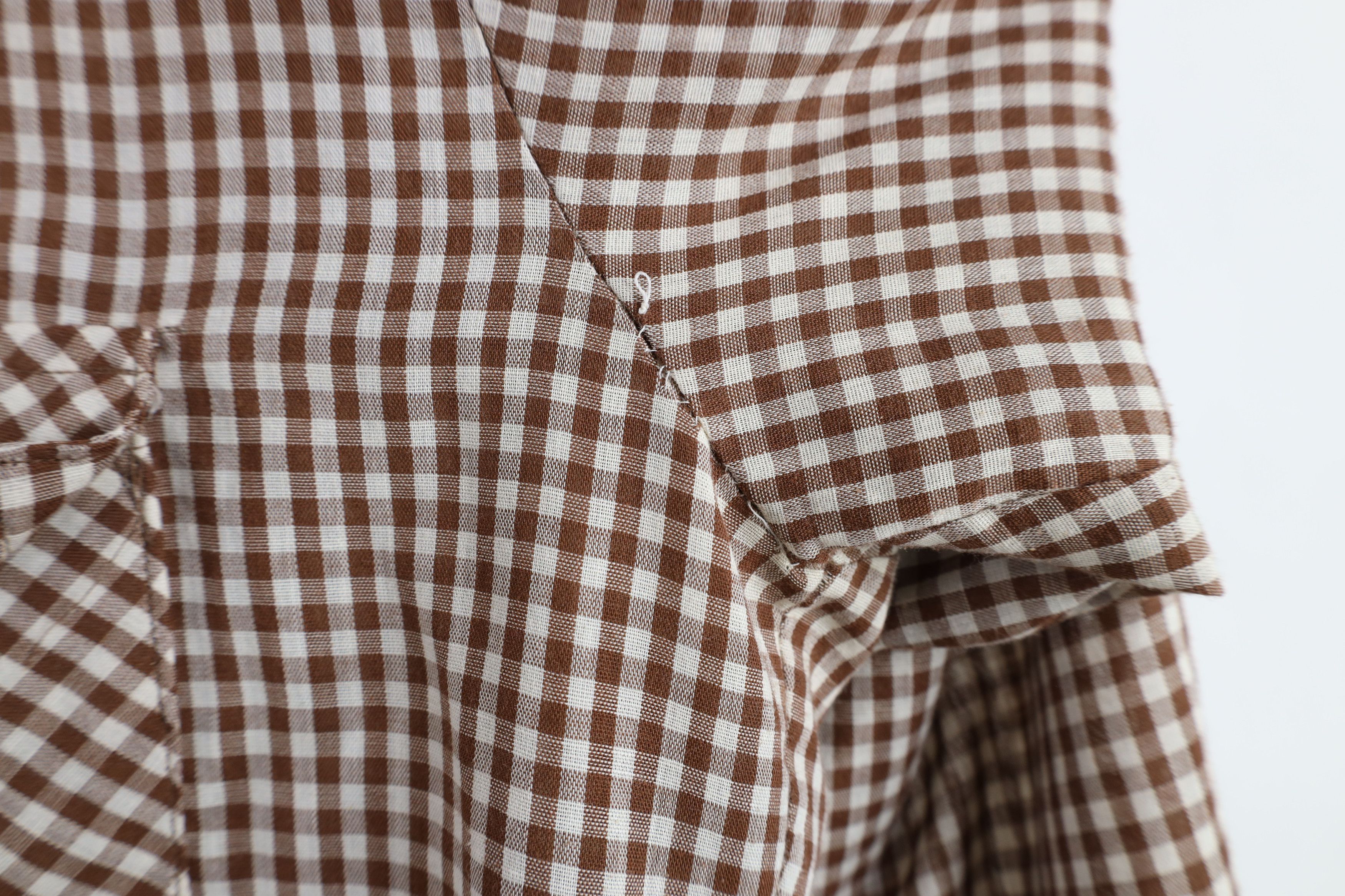Vintage Vintage 70s Snap Button Collared Shirt Gingham Plaid USA Size US L / EU 52-54 / 3 - 7 Thumbnail