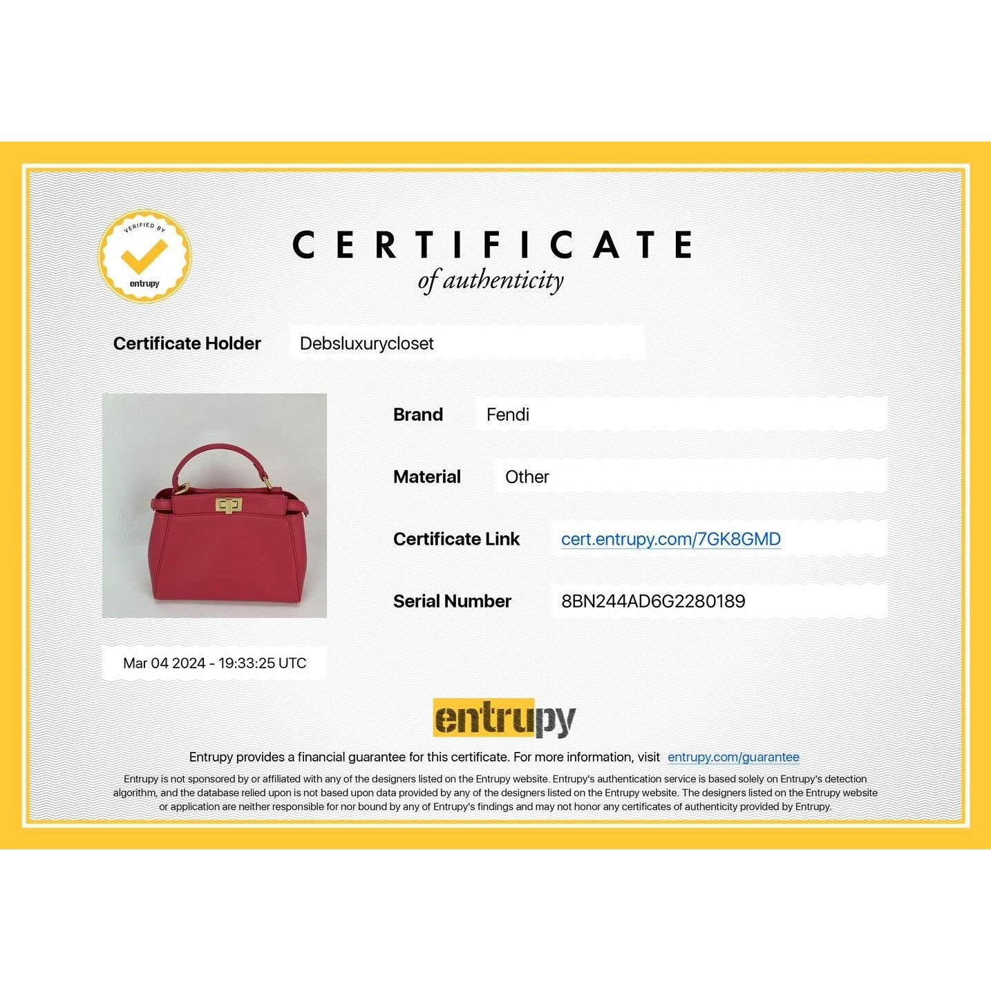 Fendi Fendi Mini Peekaboo Pink Leather Hand Shoulder Bag Size ONE SIZE - 14 Thumbnail