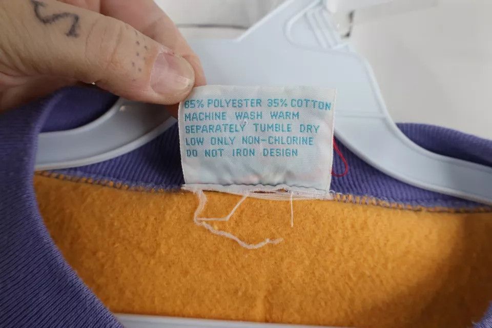 Converse × Vintage Vintage 80s 90s Converse Block Chucks Sweatshirt Orange Size XL / US 12-14 / IT 48-50 - 7 Thumbnail