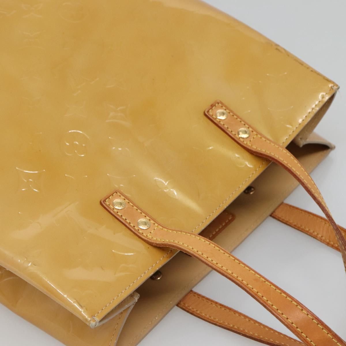 Louis Vuitton LOUIS VUITTON Monogram Vernis Reade MM Hand Bag Beige M91141 Size ONE SIZE - 6 Thumbnail
