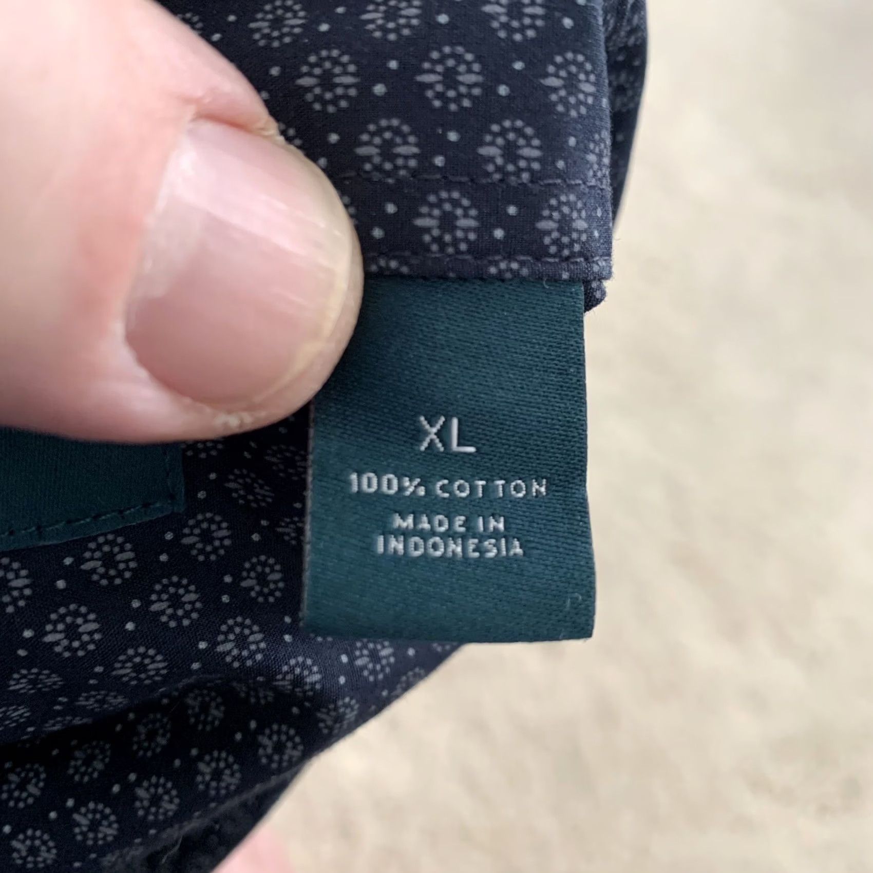 Perry Ellis Perry Ellis Shirt Mens XL Long Sleeve Blue Non Iron Button-Front Spread Collar Geometric Pattern Casual All Seasons Size US XL / EU 56 / 4 - 4 Thumbnail