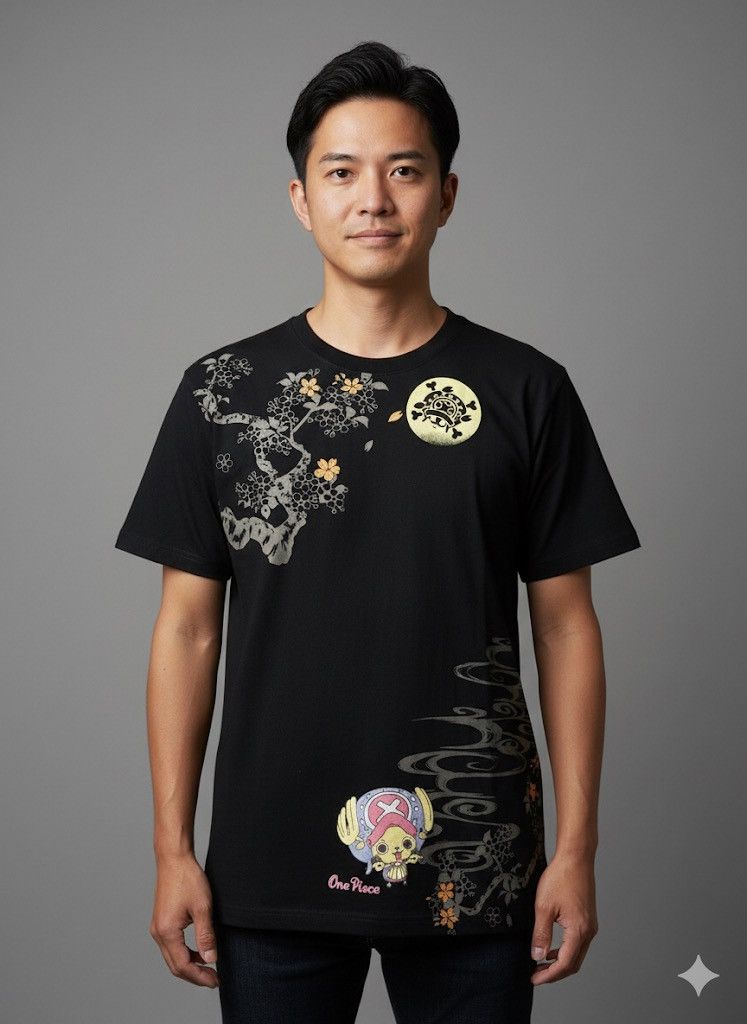 One Piece Anime One Piece X Sukajan Deformed Tshirt A941 Size US M / EU 48-50 / 2 - 2 Thumbnail