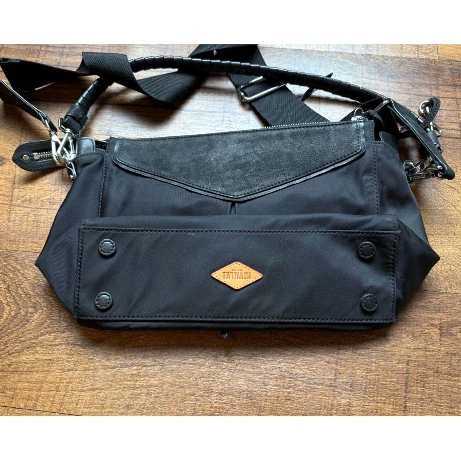 MZ Wallace VINTAGE mz wallace Crossbody Bag Suede / Nylon + Mini Makeup Bag Black Nylon Leather Size ONE SIZE - 5 Thumbnail