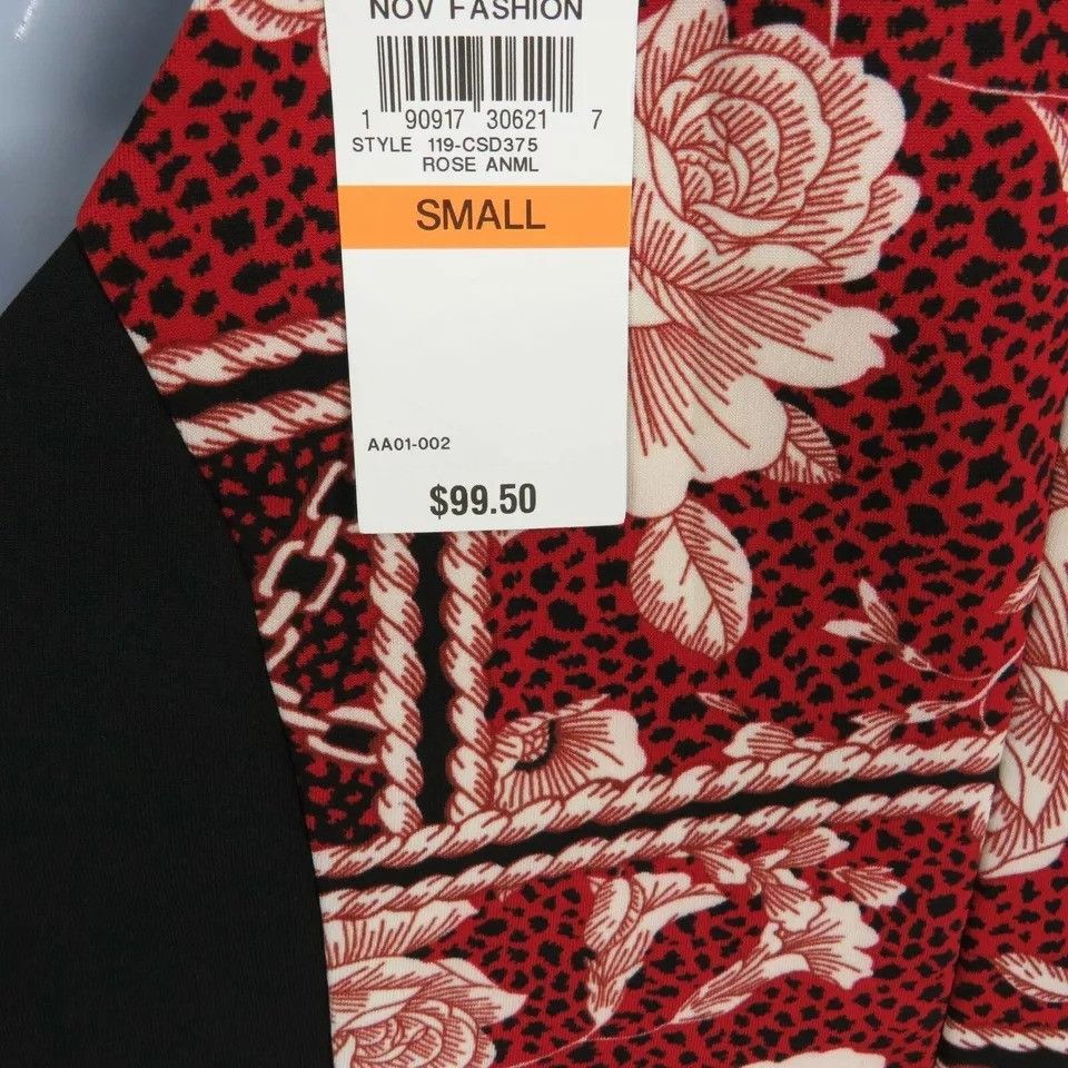 Other Thalia Sodi Womens Floral Patchwork Halter Dress Black/Red S Size S / US 4 / IT 40 - 7 Thumbnail