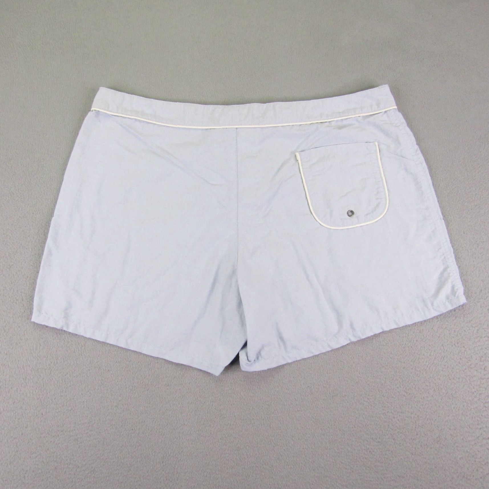 Patagonia VINTAGE Patagonia Board Shorts Womens 14 Blue Button Surf Swim Trunks Board Shorts Size 35" - 3 Thumbnail