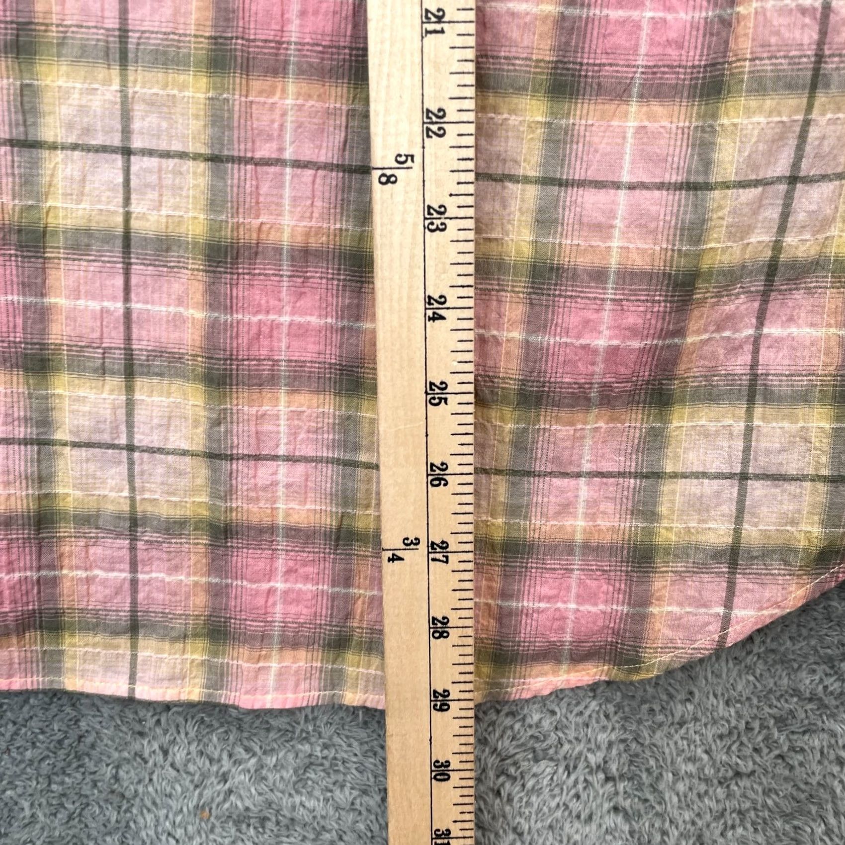 Eddie Bauer Eddie Bauer Shirt Womens XL Pink Plaid Cotton Stretch Button Up Pleated Size XL / US 12-14 / IT 48-50 - 7 Thumbnail