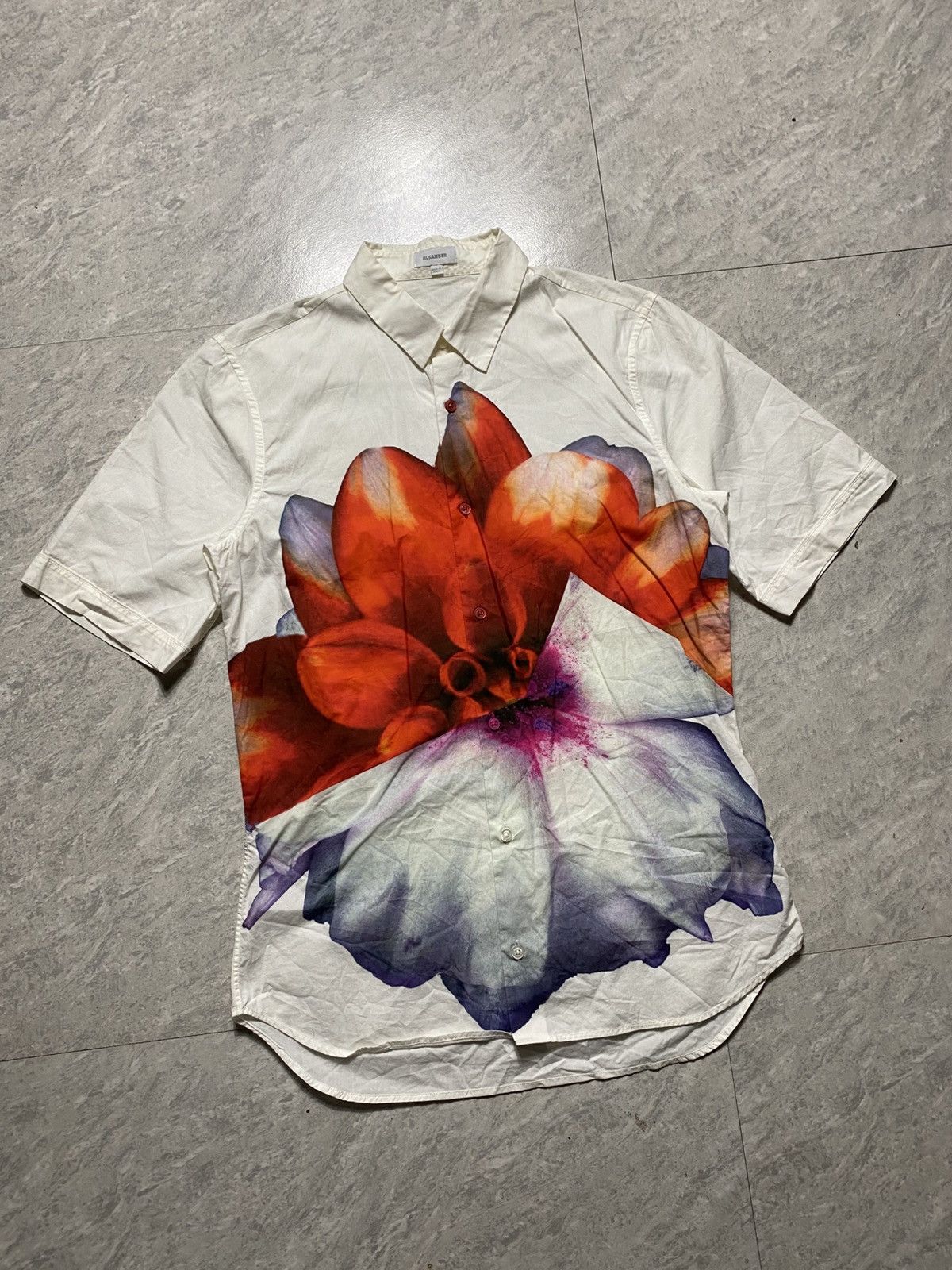 Jil Sander JIL SANDER - RAF SIMONS ERA SS/11 FLOWER PRINT POLO Size US S / EU 44-46 / 1 - 3 Thumbnail