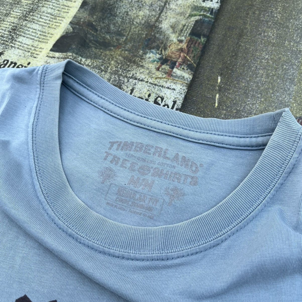Timberland × Vintage CRAZY VINTAGE💥Timberland Tree shirt Blue sky Size US M / EU 48-50 / 2 - 5 Thumbnail
