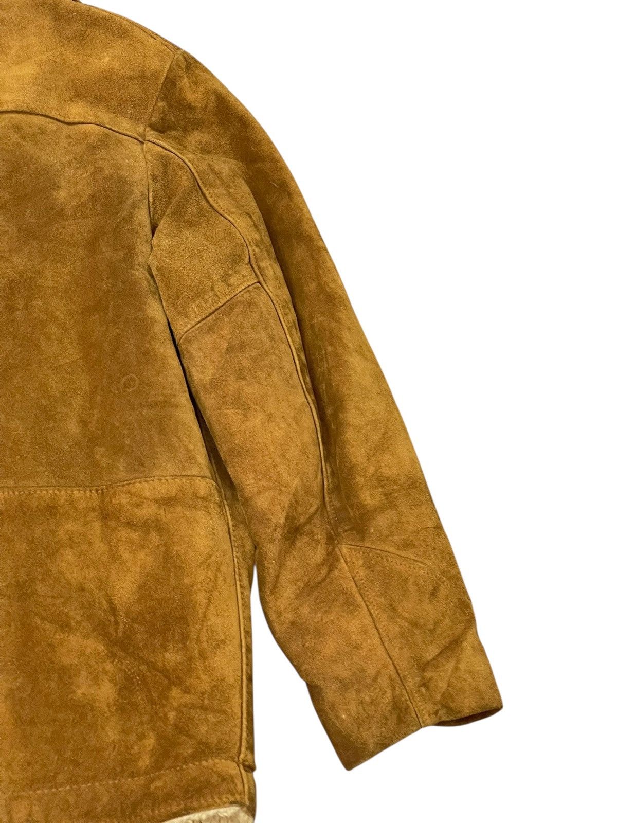 Schott Suede Leather Vtg Schott Western Shearling Sherpa Jacket 1🟦 Size US M / EU 48-50 / 2 - 11 Thumbnail