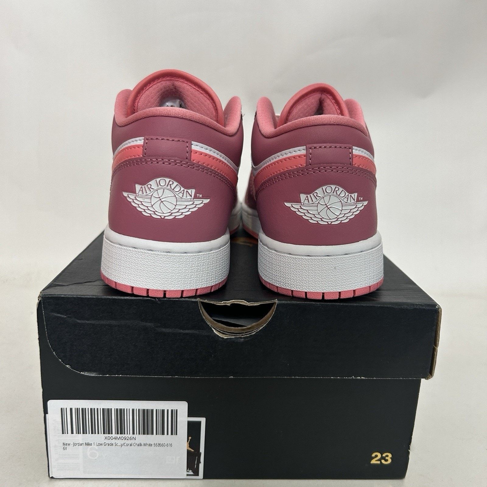 Jordan Brand Nike Air Jordan 1 Low GS “Desert Berry Coral Chalk” Size US 7.5 / IT 37.5 - 4 Thumbnail
