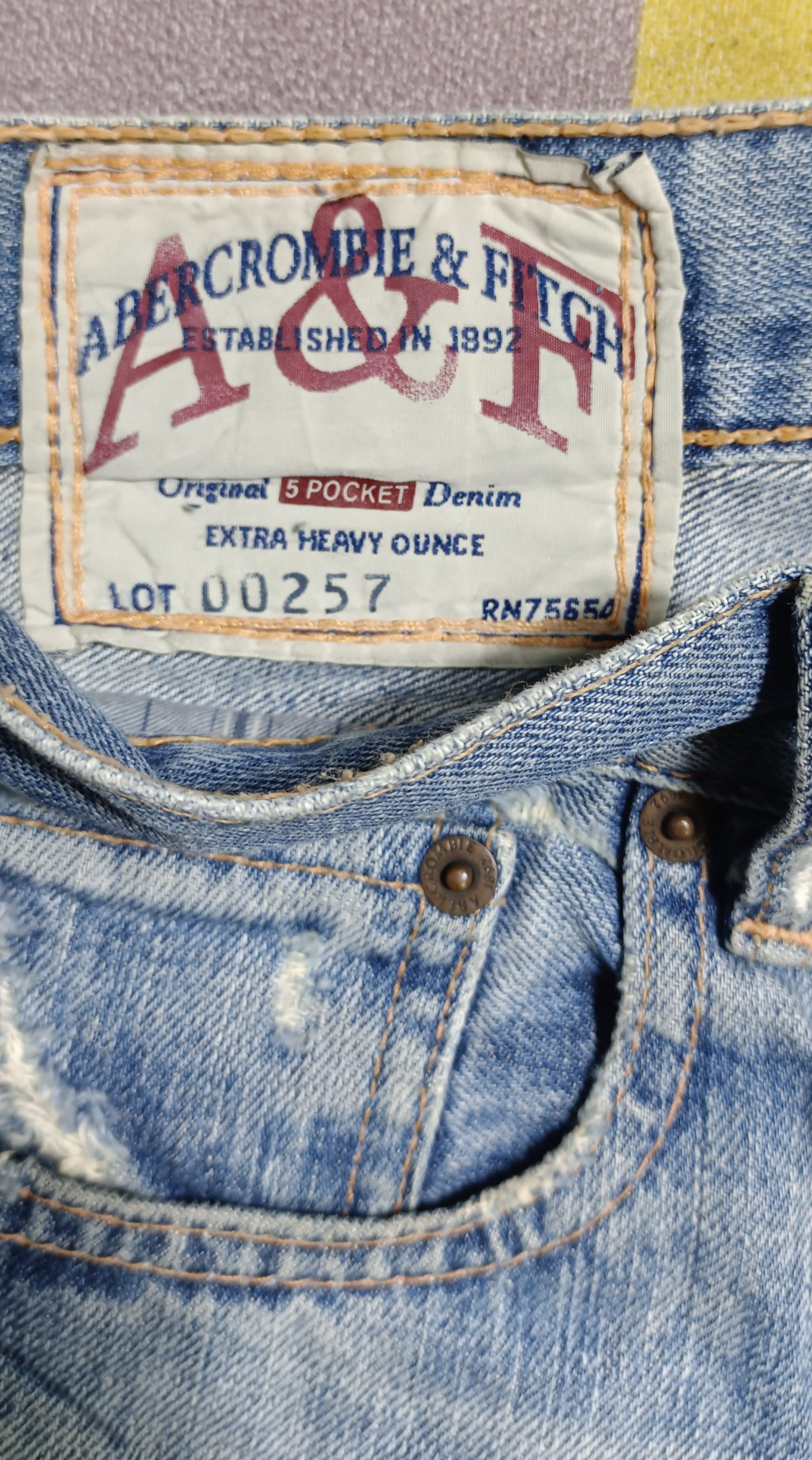 Abercrombie & Fitch × If Six Was Nine × Japanese Brand Extra Heavy Ounce Abercrombie Fitch 5 pocket Size US 34 / EU 50 - 11 Thumbnail