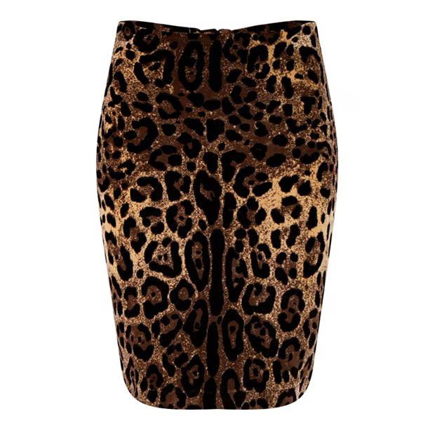 Dolce & Gabbana o1g2r1mq1024 Leopard Velvet Mini Skirts in Leopard Size 29" - 1 Thumbnail