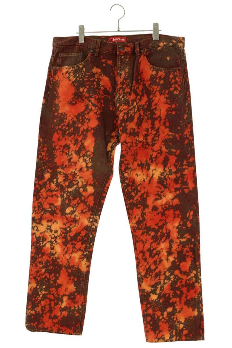 Supreme Supreme Thorn Jeans Jacquard Denim Red | Grailed