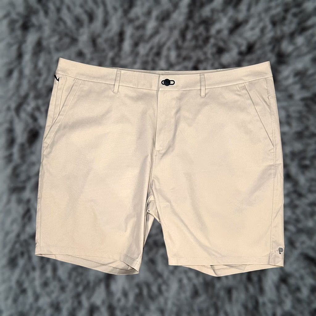 Vintage Public Rec Sand Dealmaker Performance Shorts - 42 Men Chino Regular Polyester 8in Inseam Tan NWT Size US 42 / EU 58 - 1 Thumbnail