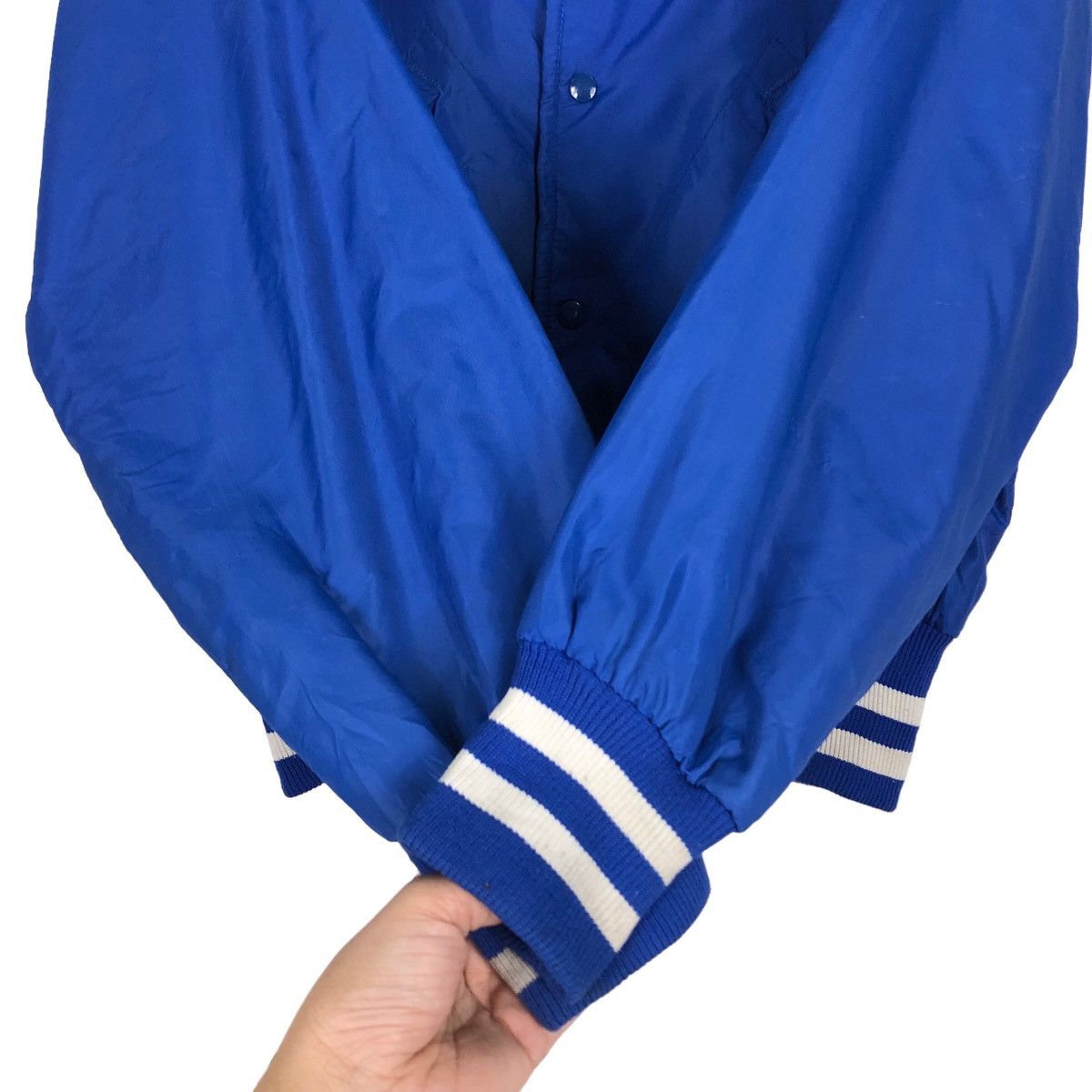 Japanese Brand 🔥Vintage Bomber Jacket Satin Dunbrooke USA Big Logo Size US S / EU 44-46 / 1 - 13 Thumbnail