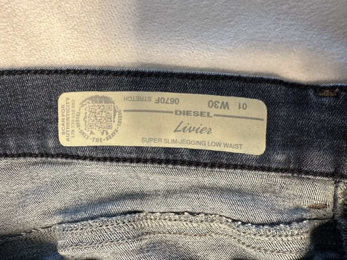 Diesel Women's Diesel Livier Jeans Sz 30”x32”Hemmed Stretch Jegging Size 30" / US 8 / IT 44 - 10 Thumbnail