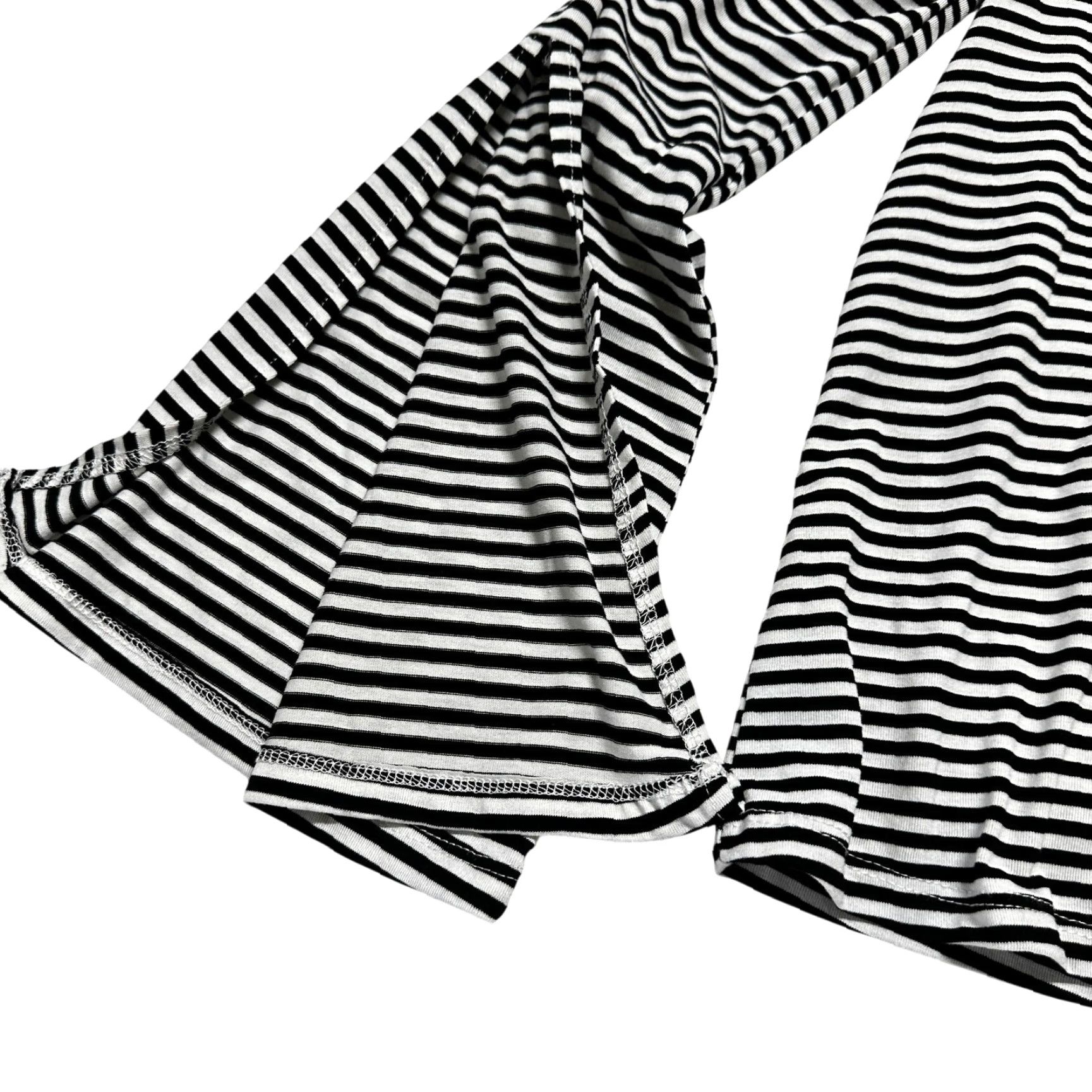 BB Dakota BB Dakota Shirt Women M Black White Striped Bell Sleeve Minimalist Casual Shirt Mens? Size M / US 6-8 / IT 42-44 - 3 Thumbnail