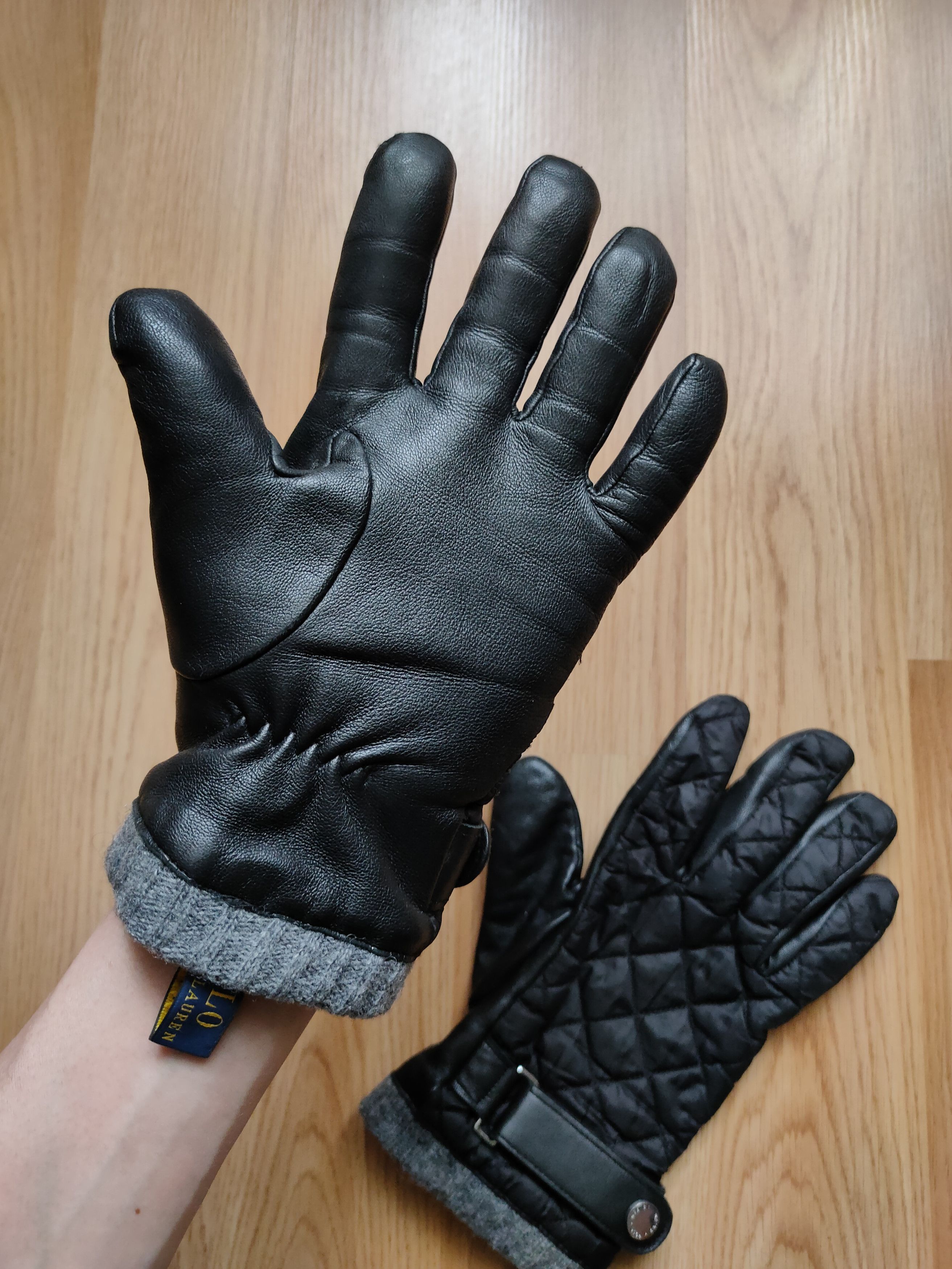 Polo Ralph Lauren Polo Ralph Lauren leather gloves stylish woolen gloves RL Size ONE SIZE - 8 Thumbnail