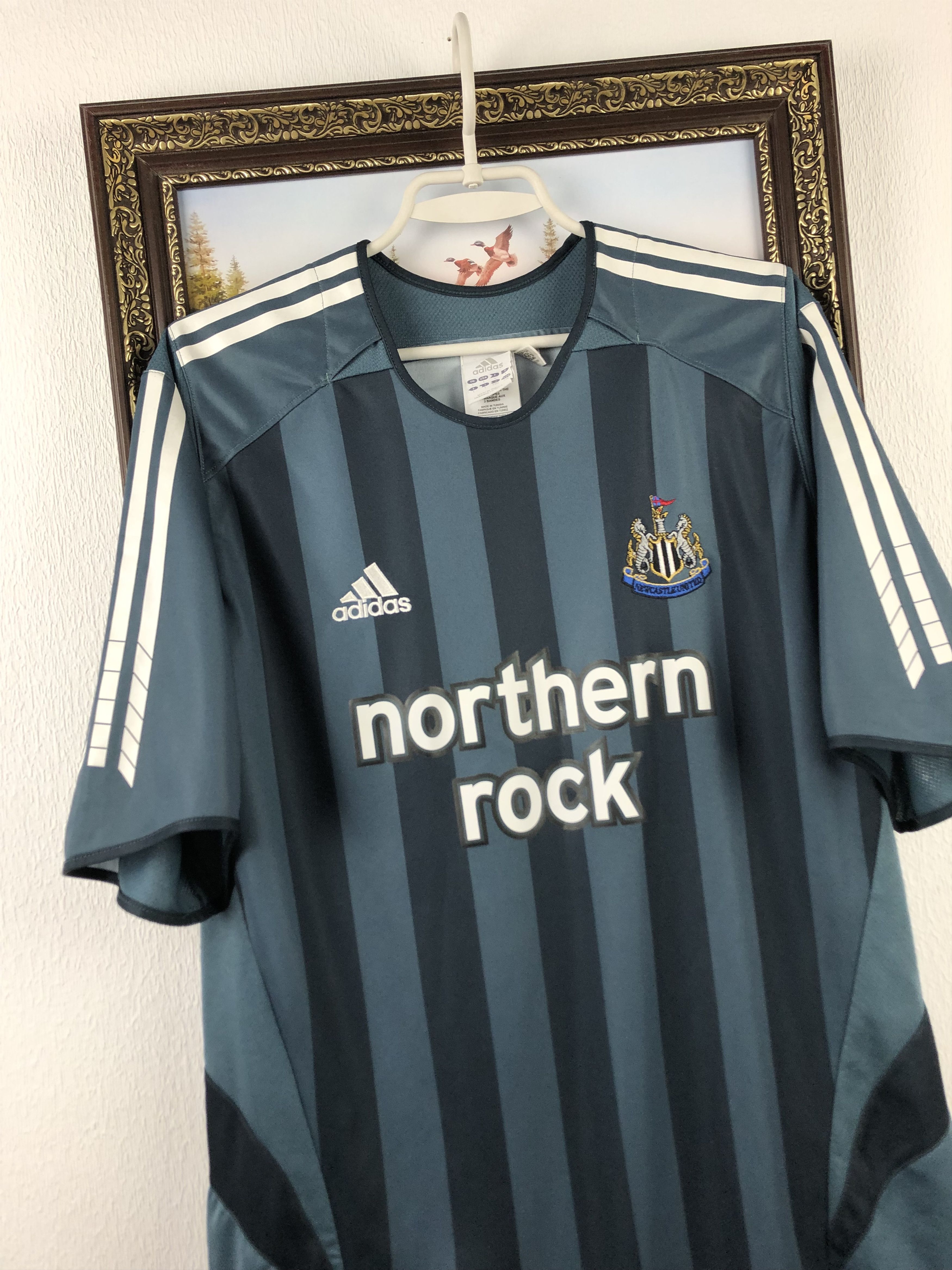 Adidas Newcastle football shirt 2005 Soccer #10 Owen Adidas Jersey Size US L / EU 52-54 / 3 - 5 Thumbnail